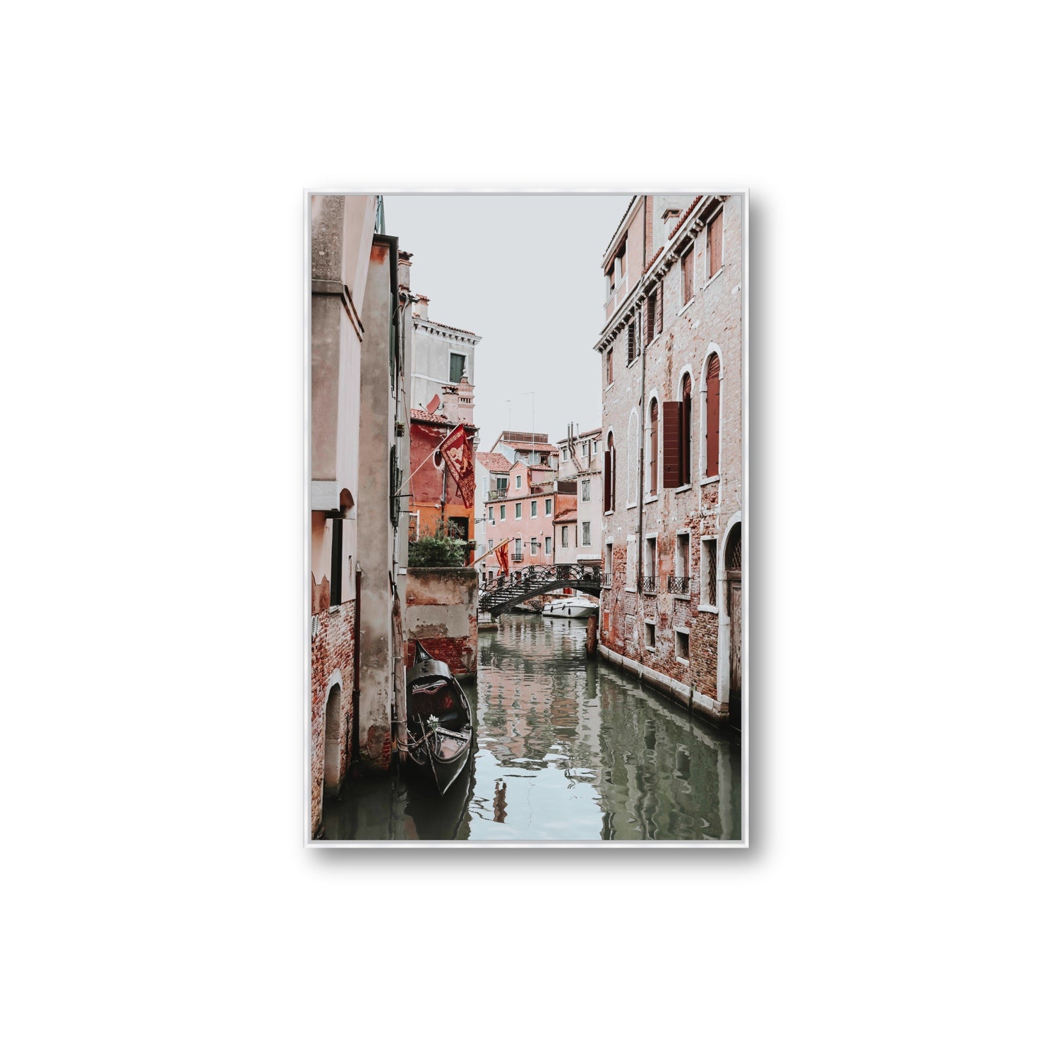 Laguna Veneta Venice Italian wall art Extra Large fine art canvas in white float frame