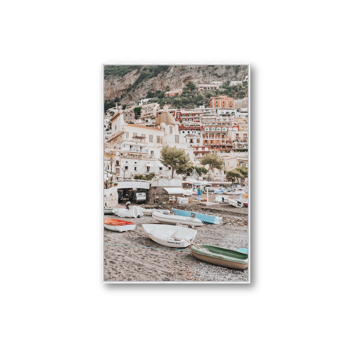 A Memory To Treasure fine art print, Positano, Italy, Extra Large, White Float Frame, Fine Art Canvas