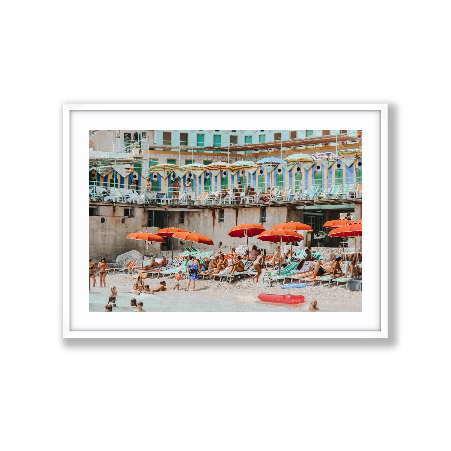 Umbrella Fiesta fine art print, Capri, Italy, Extra Large, White Frame · Matboard, Fine Art Print