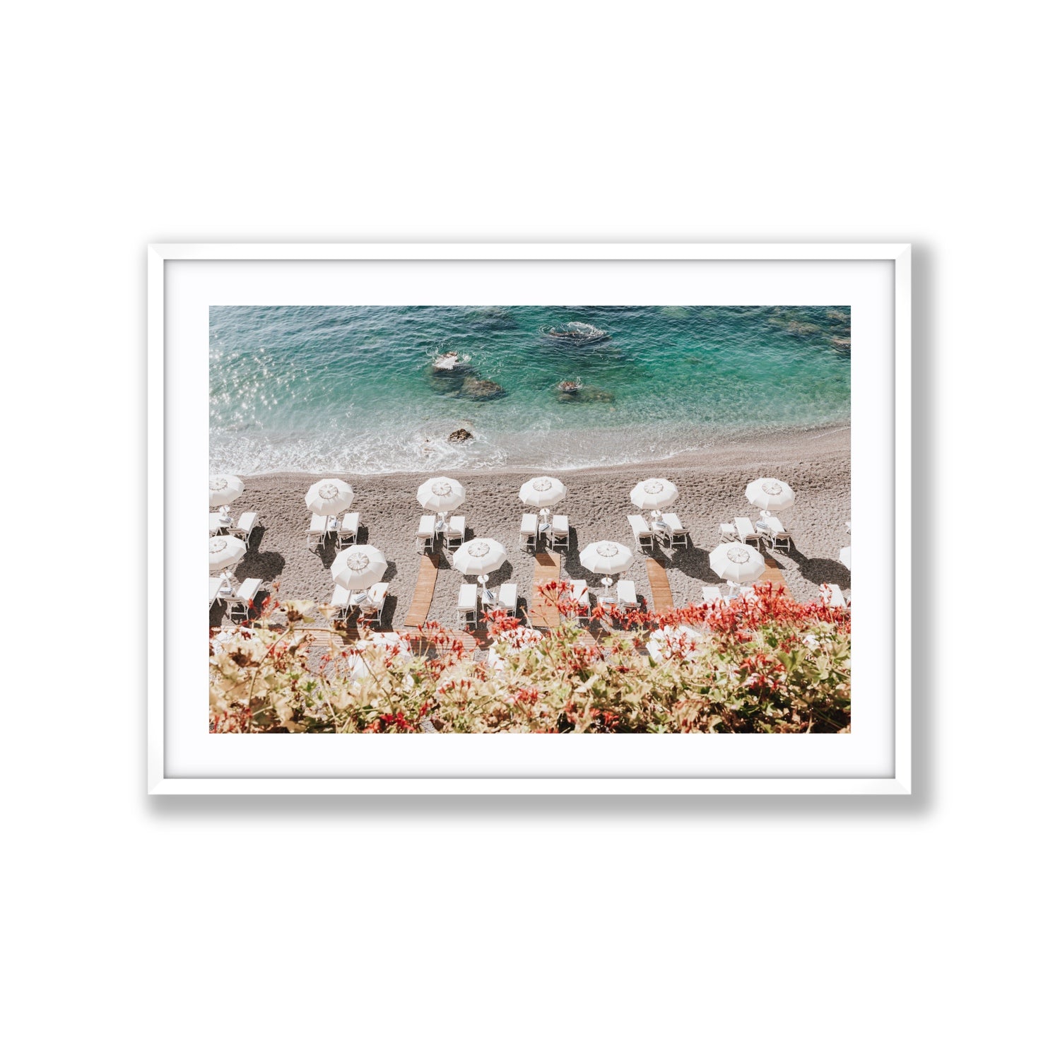 Coastal Charms fine art print, Amalfi, Italy, Extra Large, White Frame · Matboard, Fine Art Print