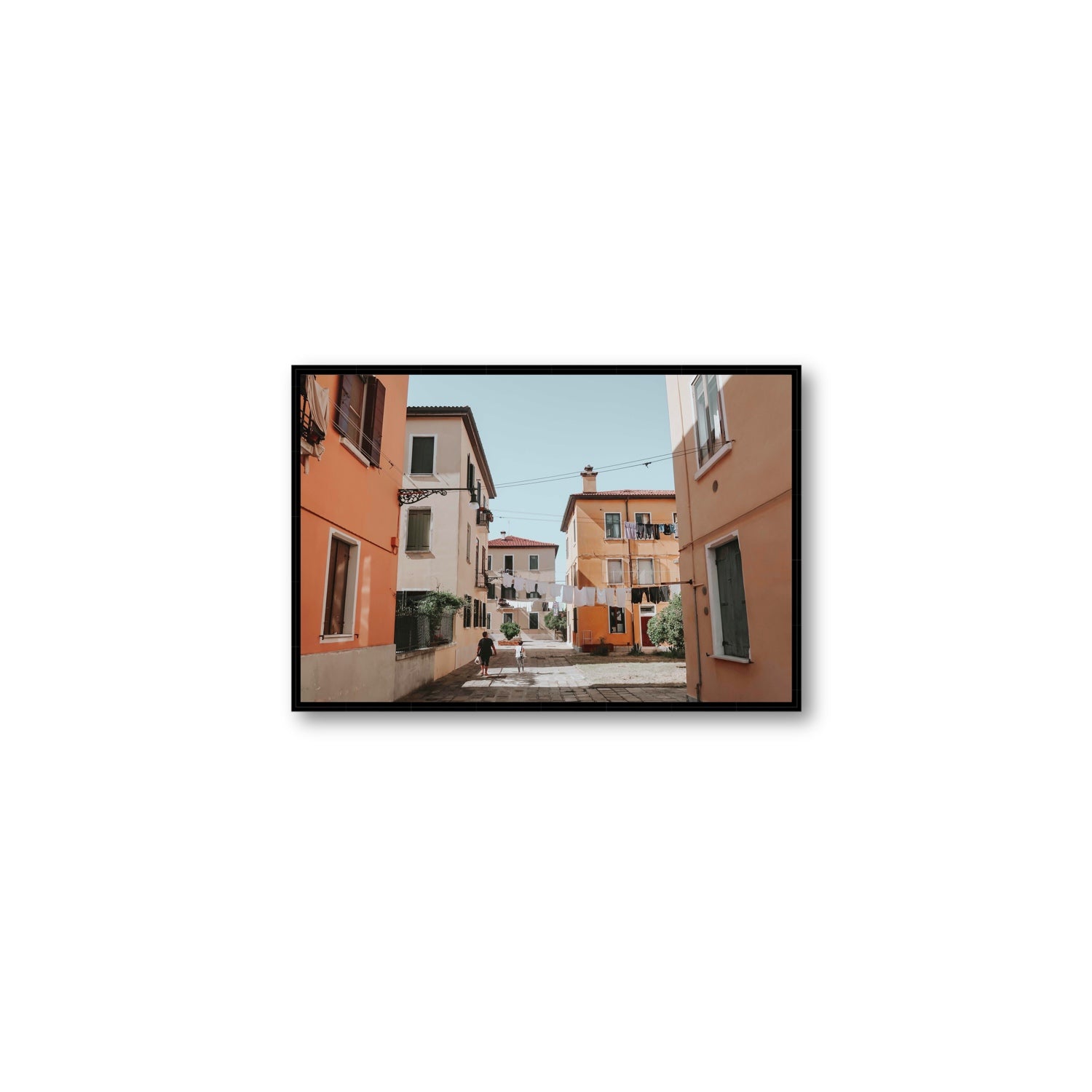 Giorgia Boscolo Venice Italian wall art Medium fine art canvas in black float frame
