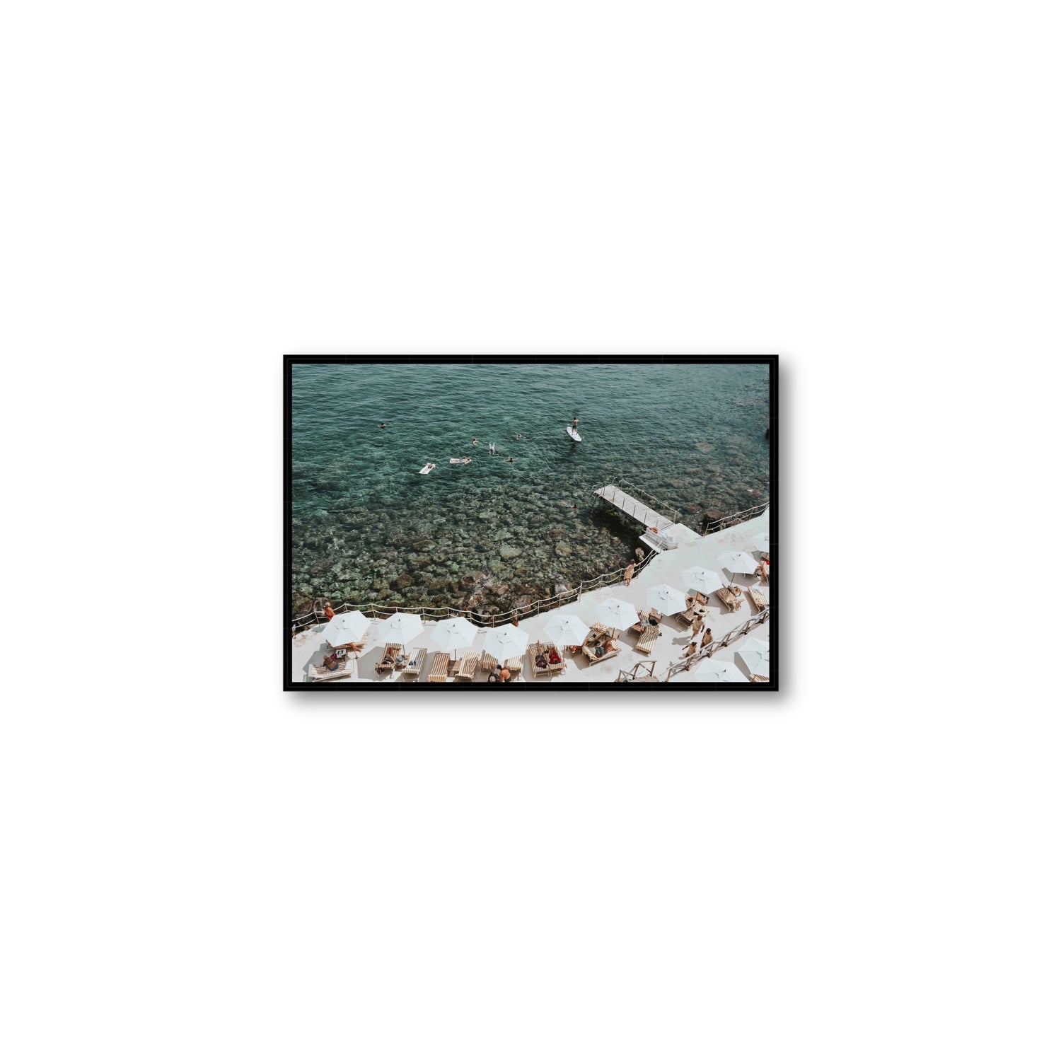 Our Tuscan Dream Tuscany Italian wall art Medium fine art canvas in black float frame