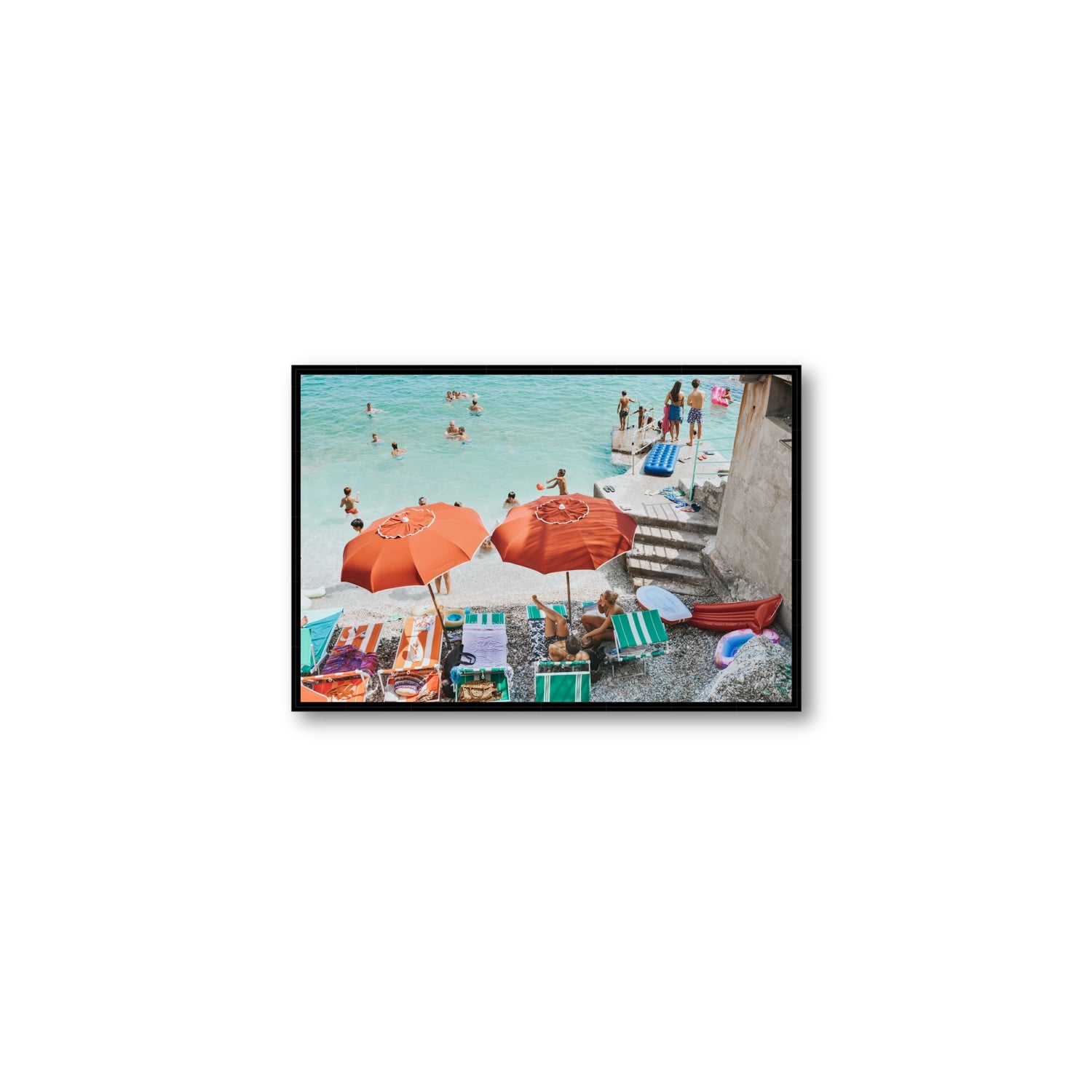 Water Wonderland fine art print, Capri, Italy, Medium, Black Float Frame, Fine Art Canvas