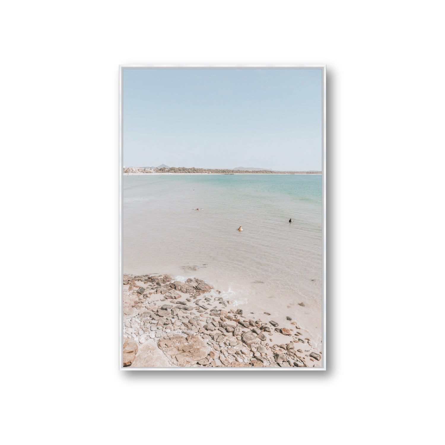 Sweet Serotonin fine art print, Noosa, Australia, coastal scenes artwork, Giant, White Float Frame, Fine Art Canvas