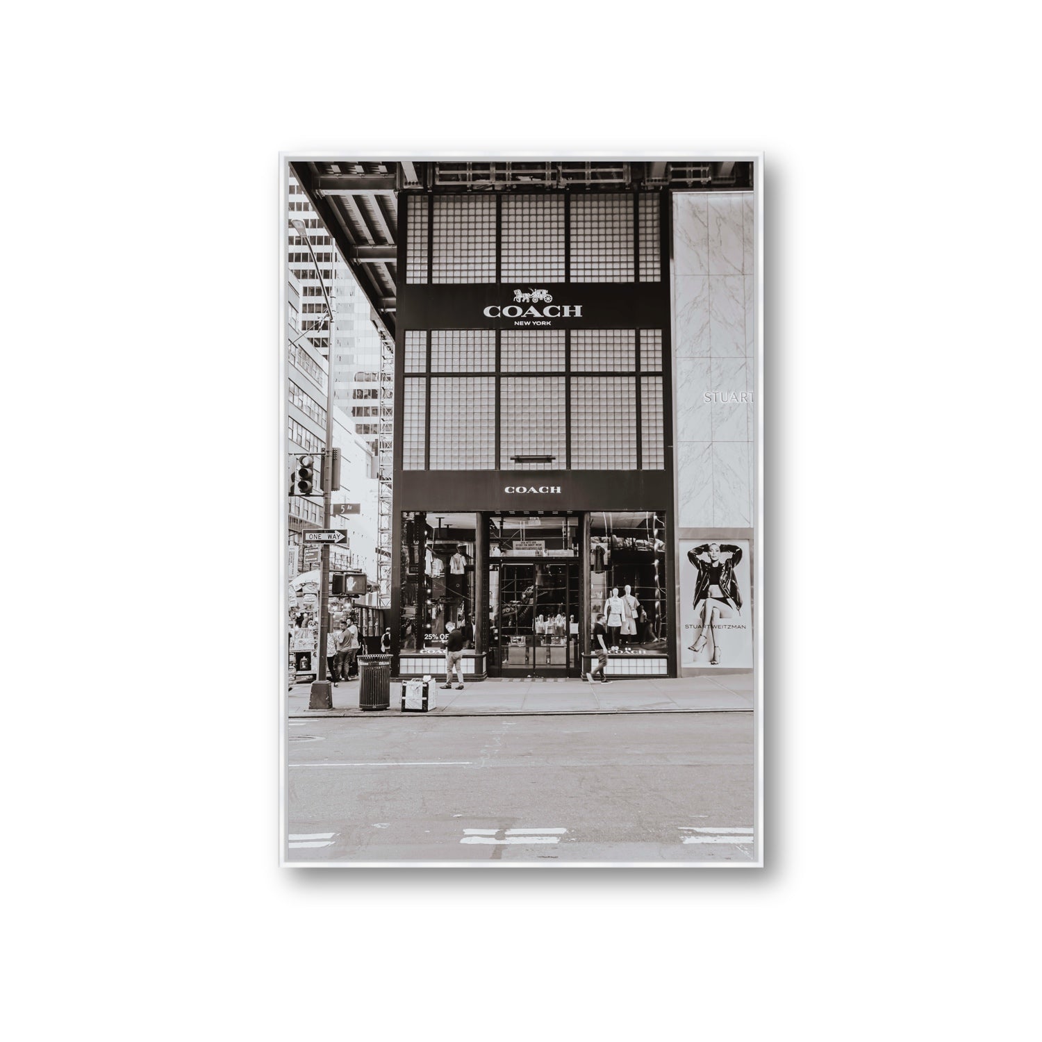 Coach Uptown fine art print, New York, United States, Giant, White Float Frame, Fine Art Canvas