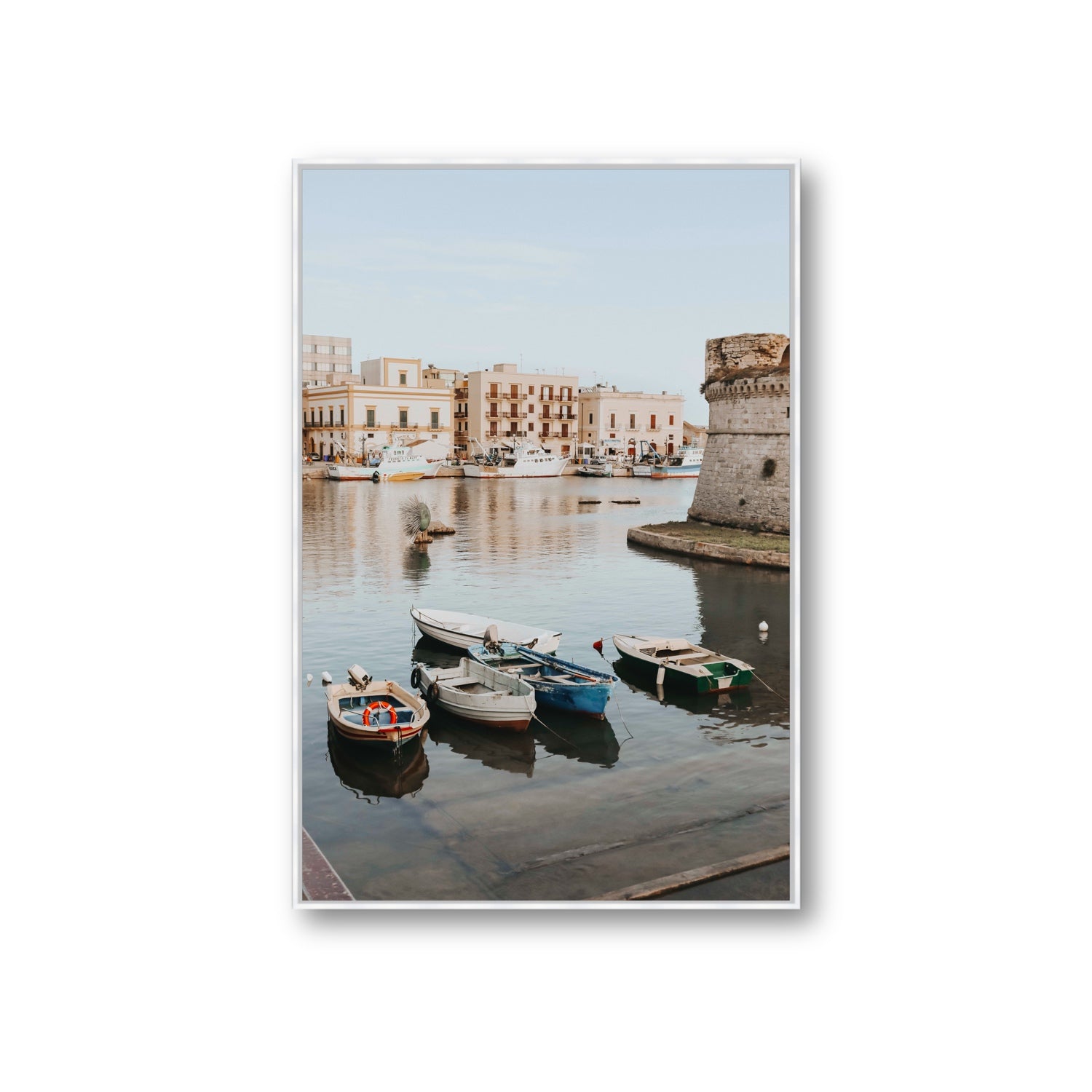 Fishing Legacy fine art print, Puglia, Italy, Giant, White Float Frame, Fine Art Canvas