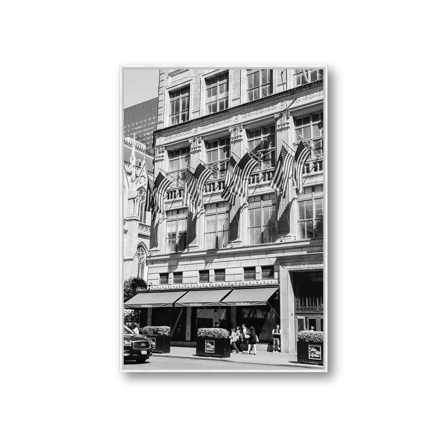 Luxury On Fifth fine art print, New York, United States, Giant, White Float Frame, Fine Art Canvas