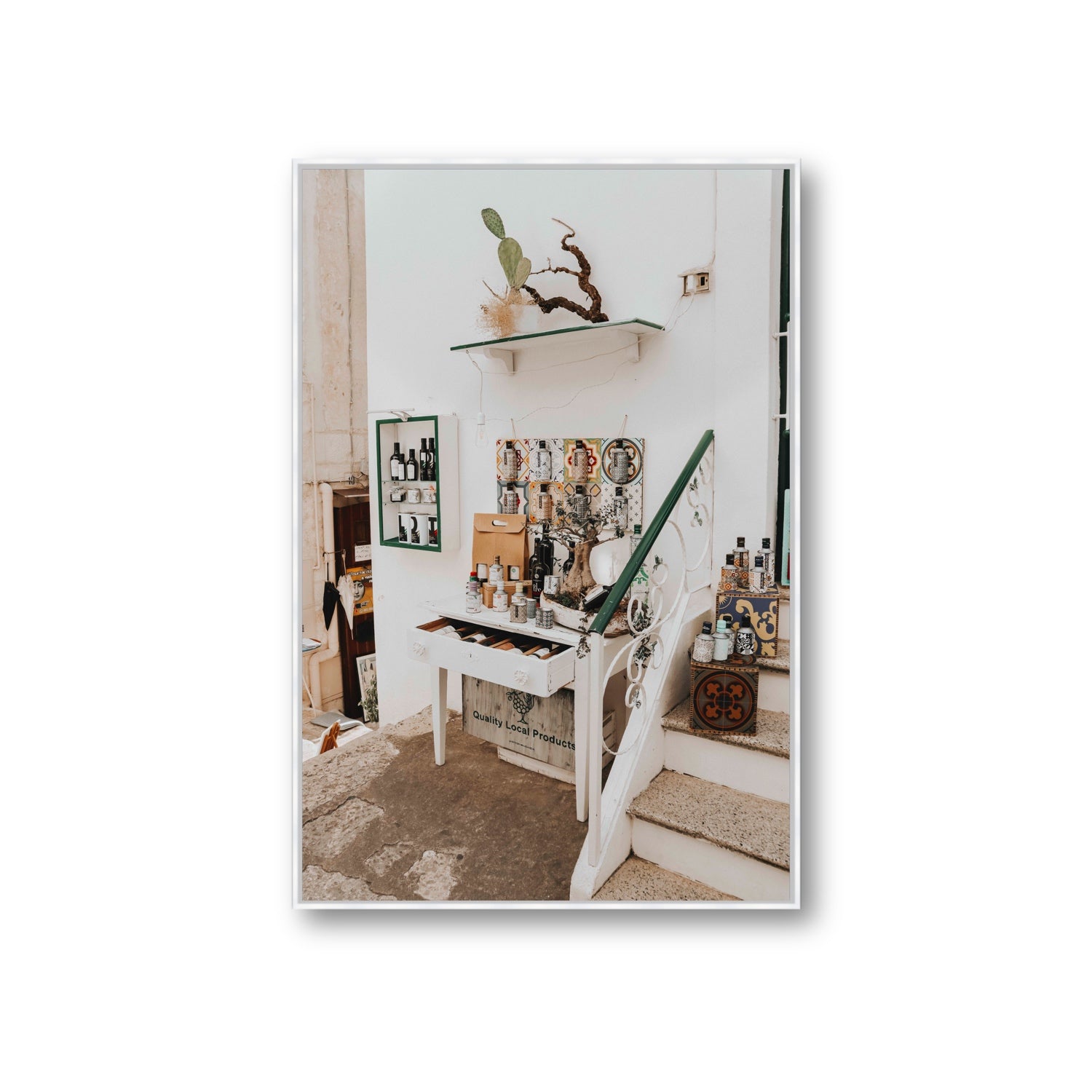Liquid Gold fine art print, Puglia, Italy, Giant, White Float Frame, Fine Art Canvas