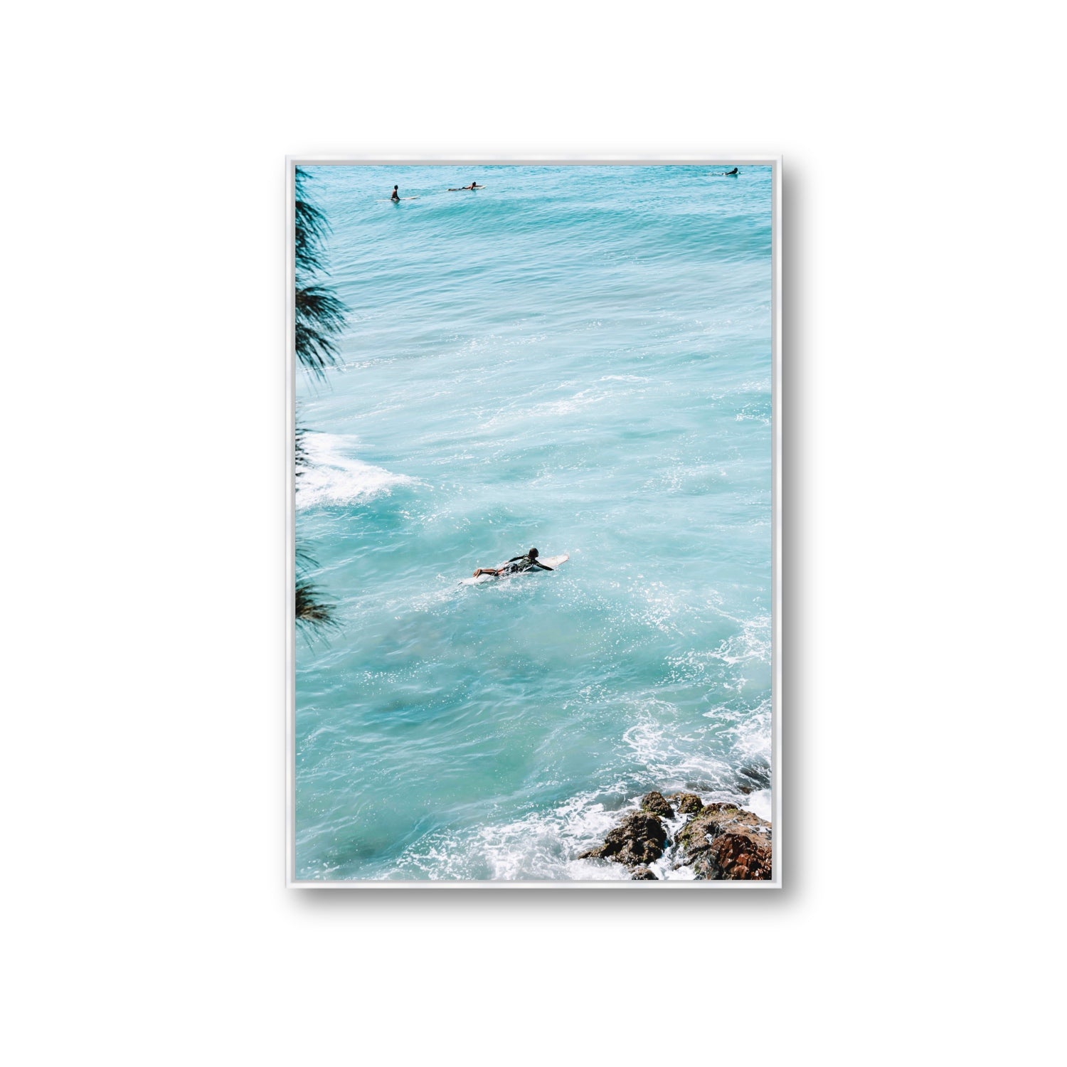 Blue Crush fine art print, Byron Bay, Australia, Giant, White Float Frame, Fine Art Canvas