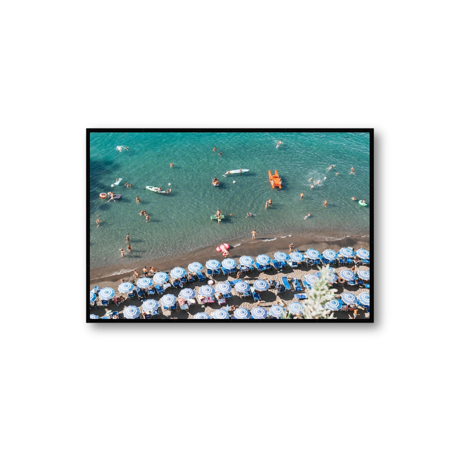 The Sea of Tranquility fine art print, Sorrento, Italy, Extra Large, Black Float Frame, Fine Art Canvas