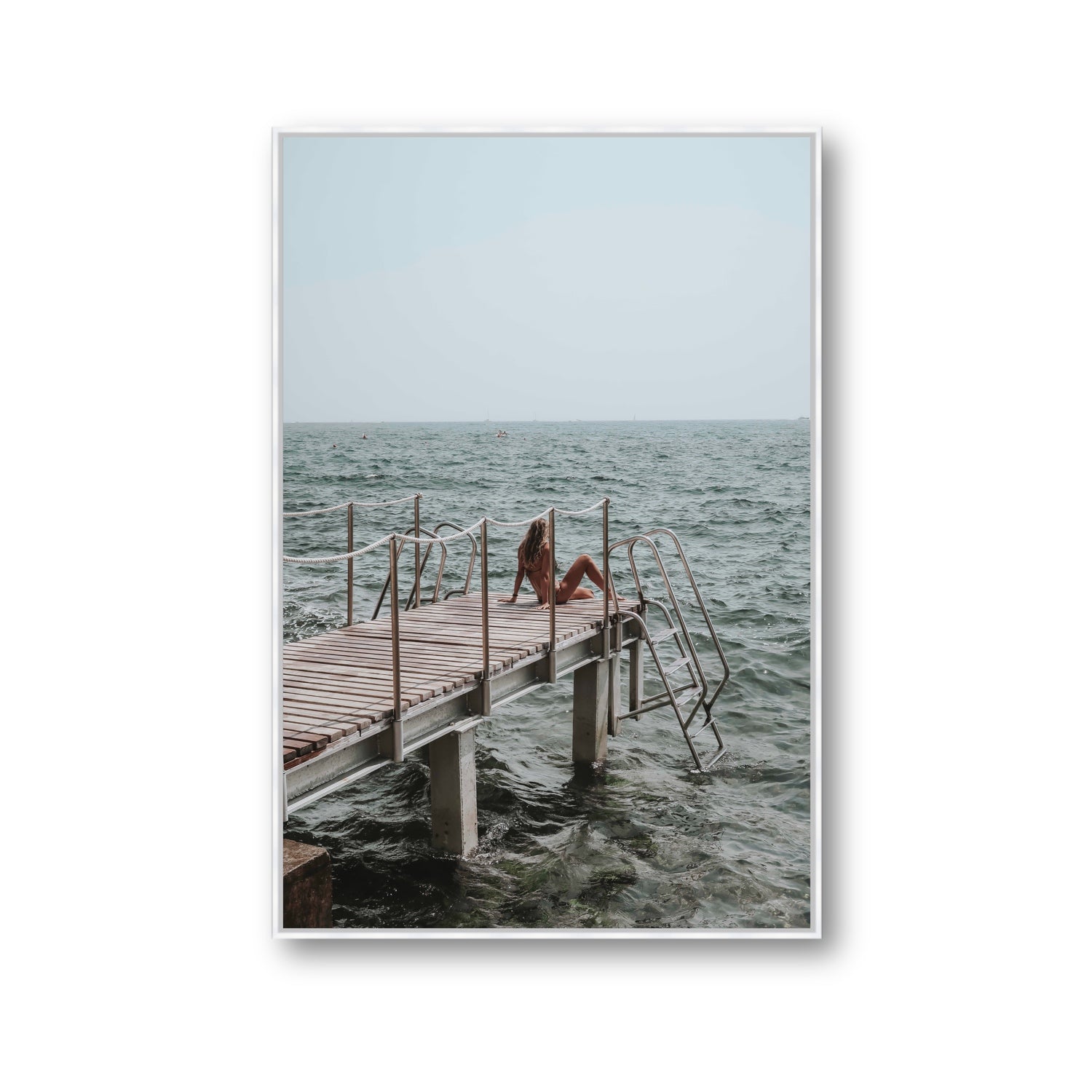 The Dock's Whisper fine art print, Tuscany, Italy, Gallery, White Float Frame, Fine Art Canvas