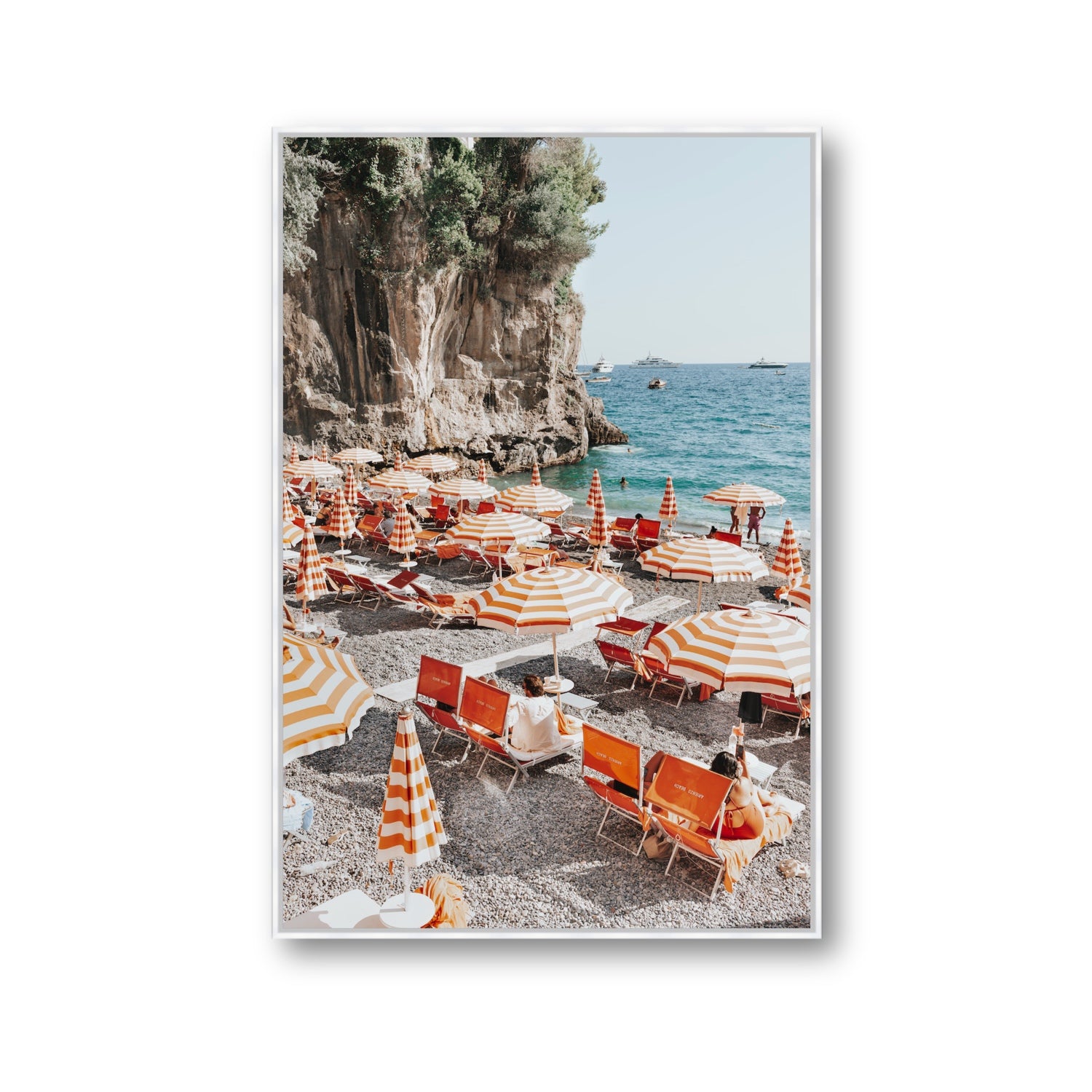 Tangerine Dream fine art print, Positano, Italy, Gallery, White Float Frame, Fine Art Canvas