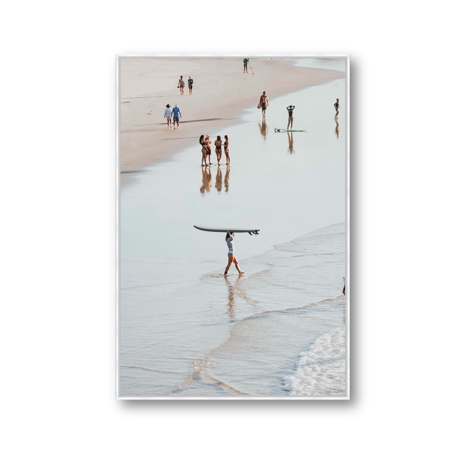 Bailey Byron Bay beach coastal decor wall art Gallery fine art canvas in white float frame