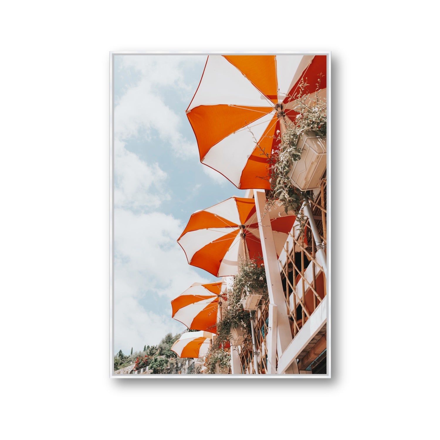 Mantienilo Semplice fine art print, Positano, Italy, Gallery, White Float Frame, Fine Art Canvas