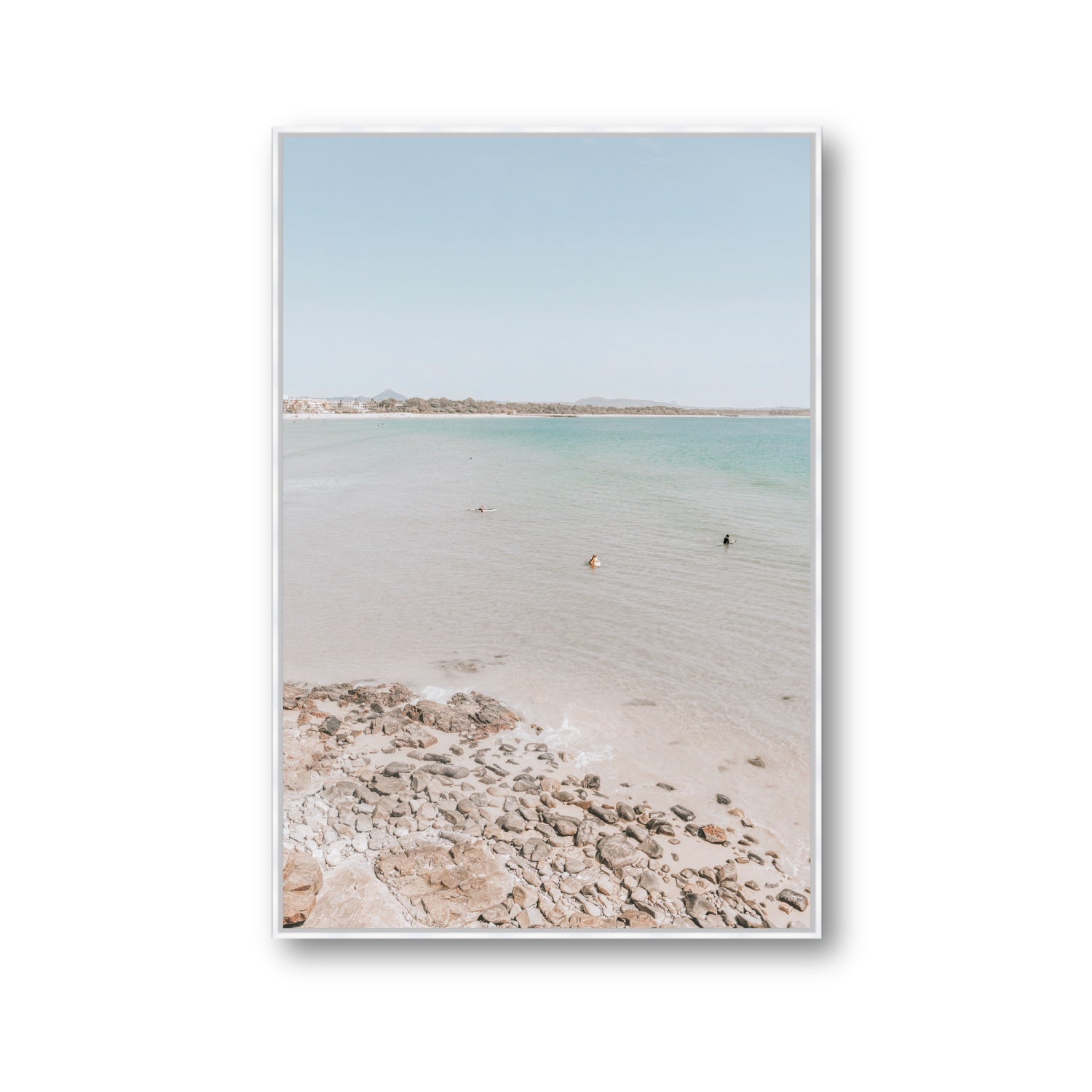 Sweet Serotonin fine art print, Noosa, Australia, coastal scenes artwork, Gallery, White Float Frame, Fine Art Canvas