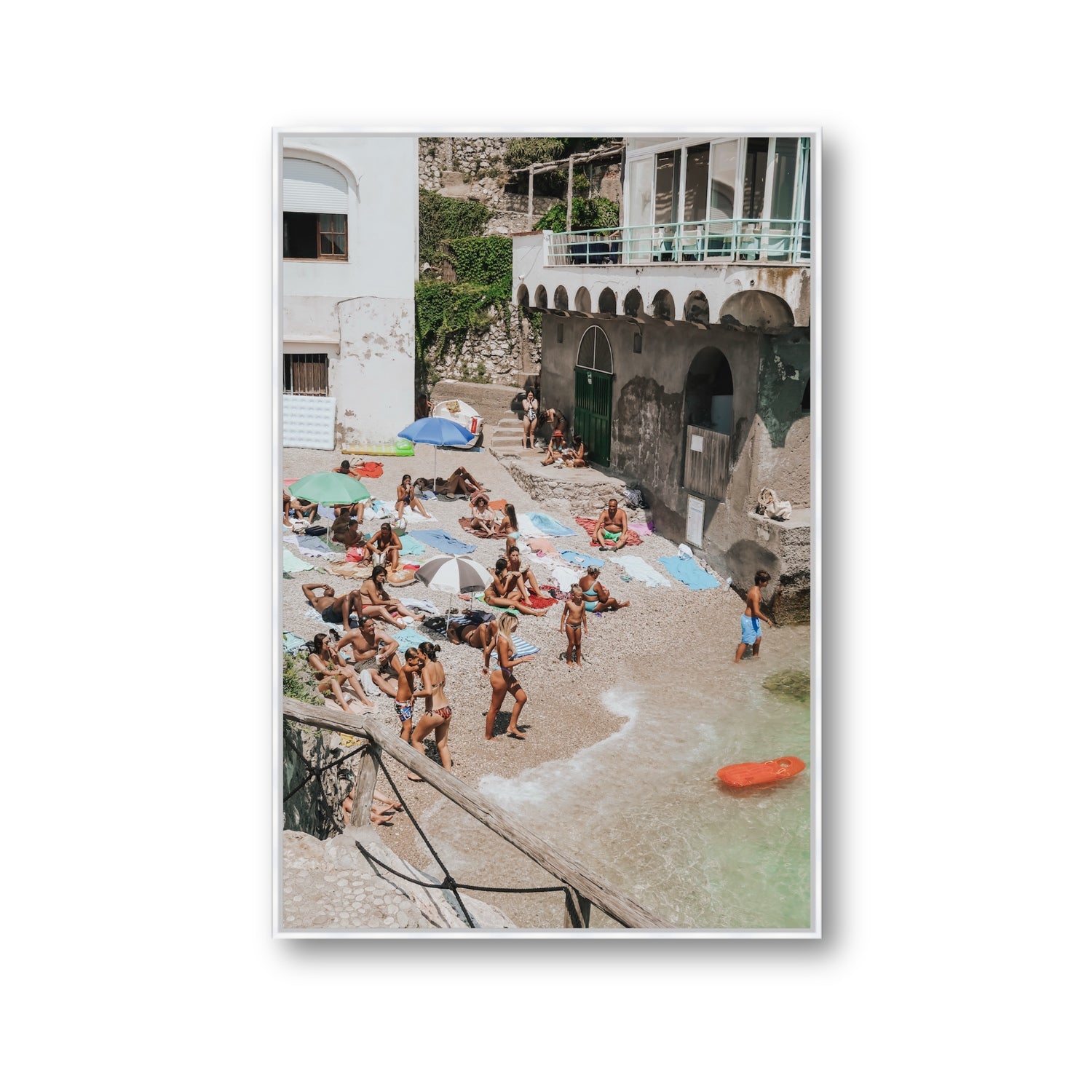 The Sunbathers Oasis fine art print, Capri, Italy, Gallery, White Float Frame, Fine Art Canvas