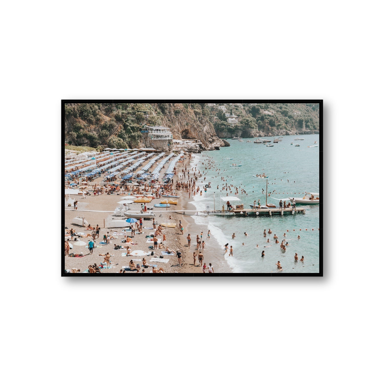 Vista Costiera fine art print, Positano, Italy, Giant, Black Float Frame, Fine Art Canvas