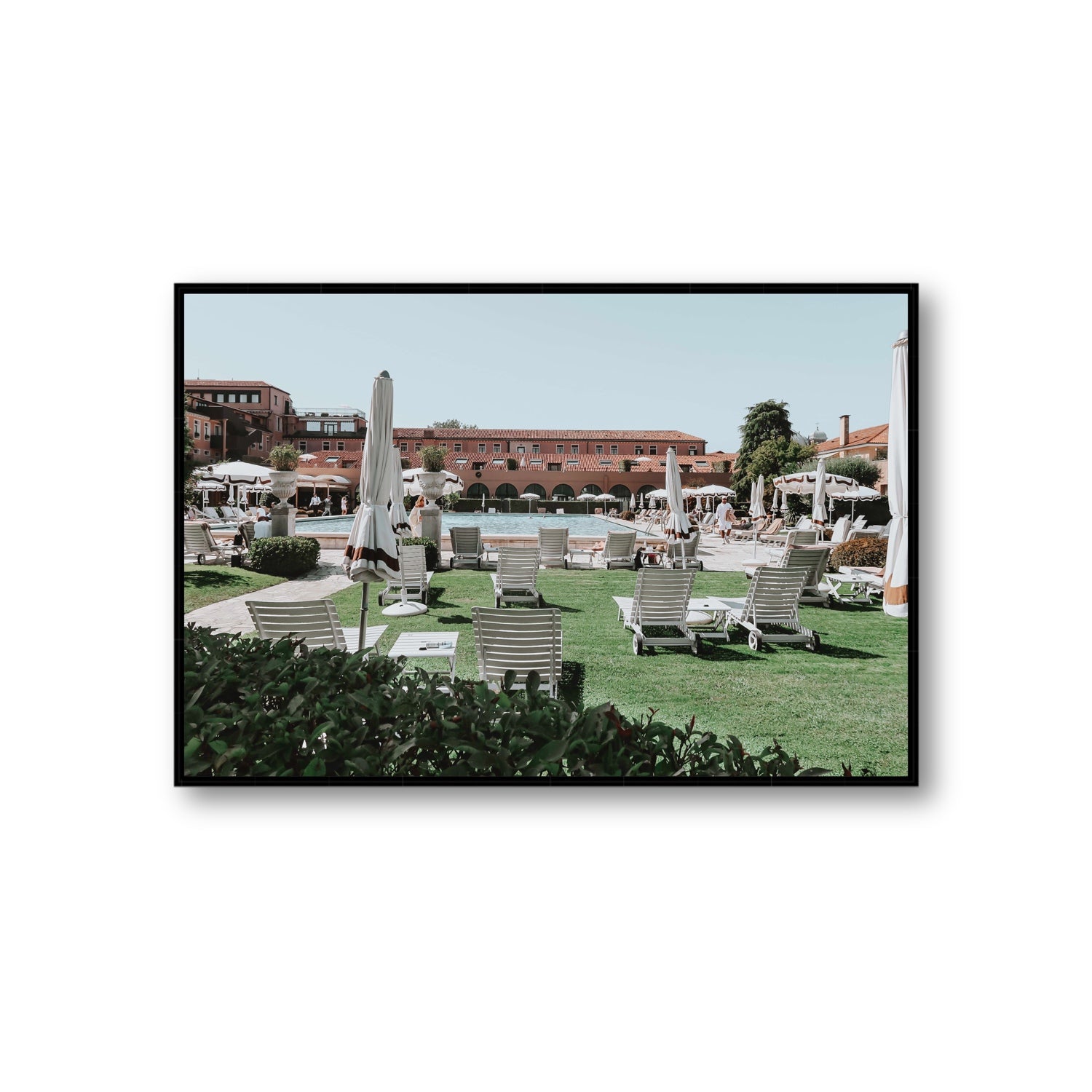 Arrigo Venice Italian wall art Giant fine art canvas in black float frame