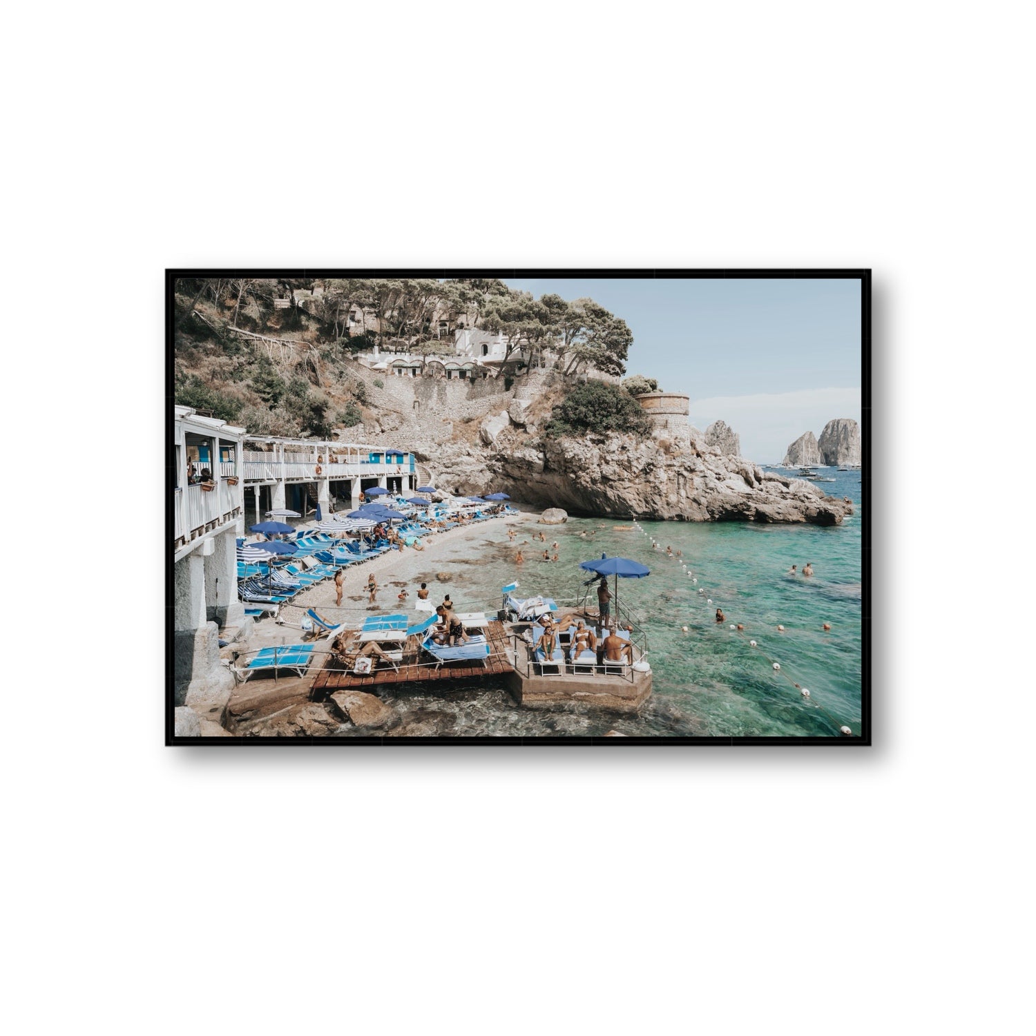 Vita Bella fine art print, Capri, Italy, Giant, Black Float Frame, Fine Art Canvas
