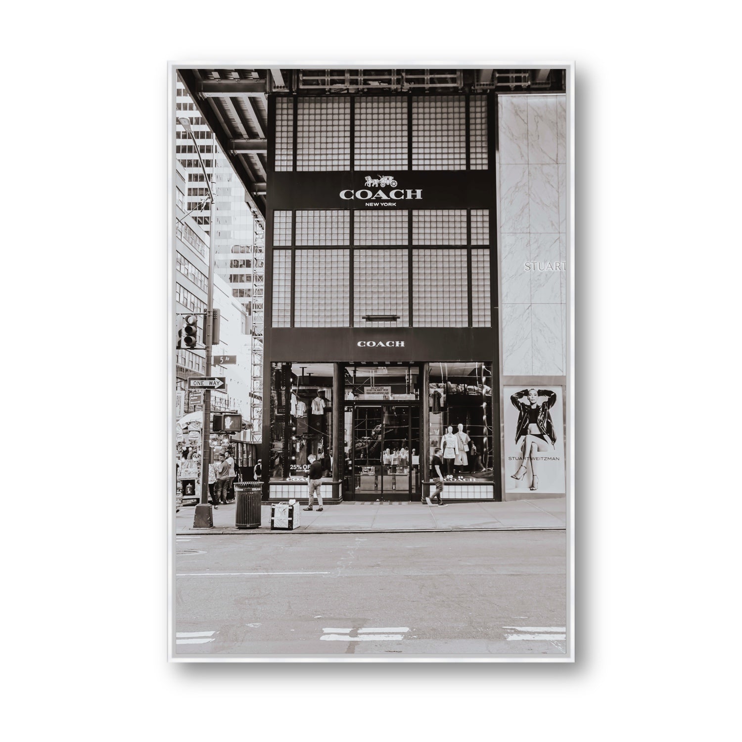 Coach Uptown fine art print, New York, United States, Statement, White Float Frame, Fine Art Canvas