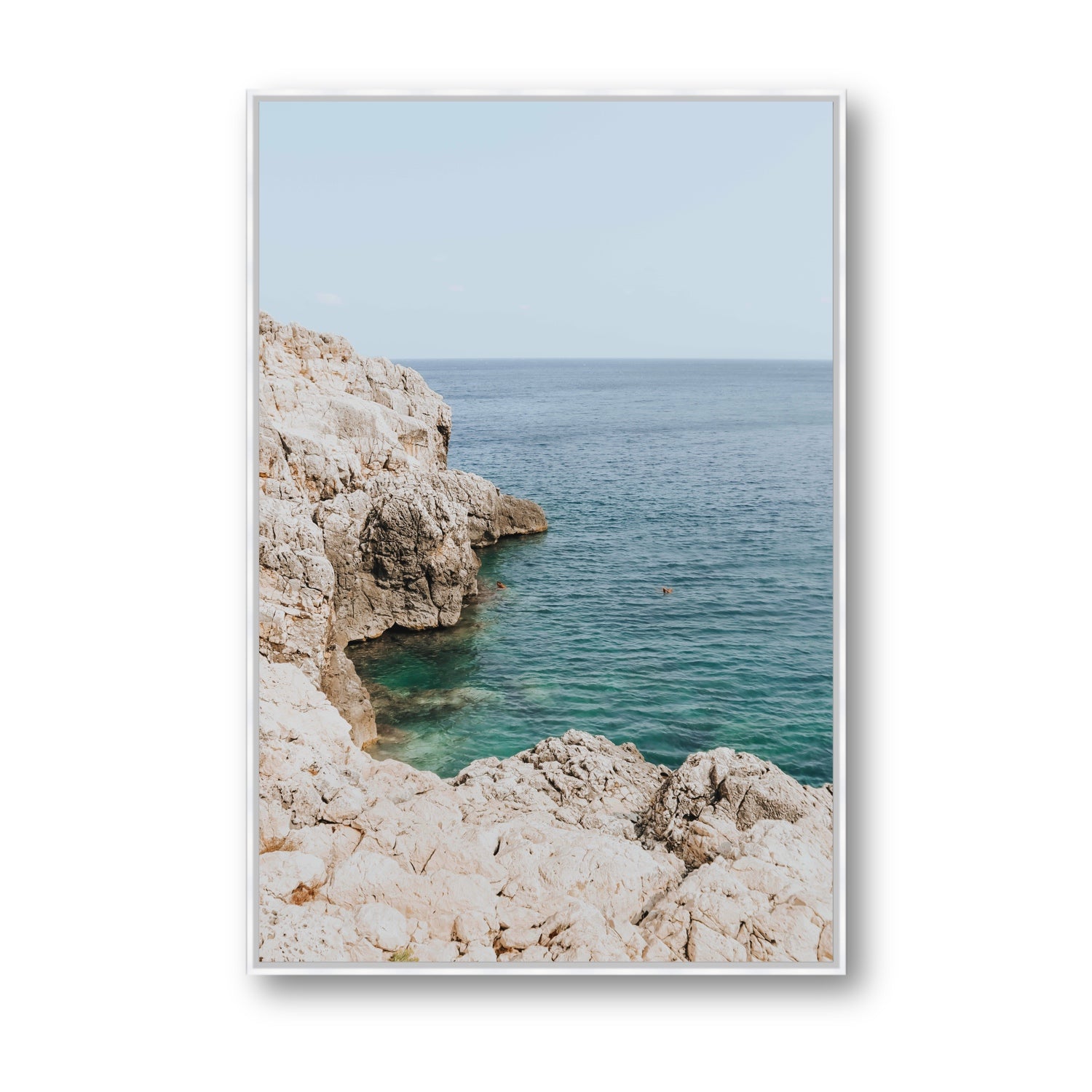 Healing Immersion Puglia Wall Mediterranean fine art print Statement fine art canvas in white float frame