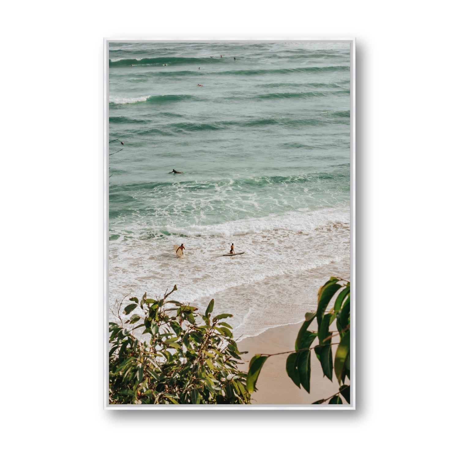 Private Paradise fine art print, Byron Bay, Australia, Statement, White Float Frame, Fine Art Canvas