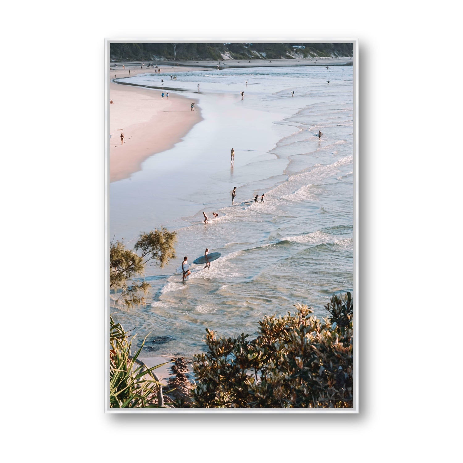 Healing Waters fine art print, Byron Bay, Australia, Statement, White Float Frame, Fine Art Canvas