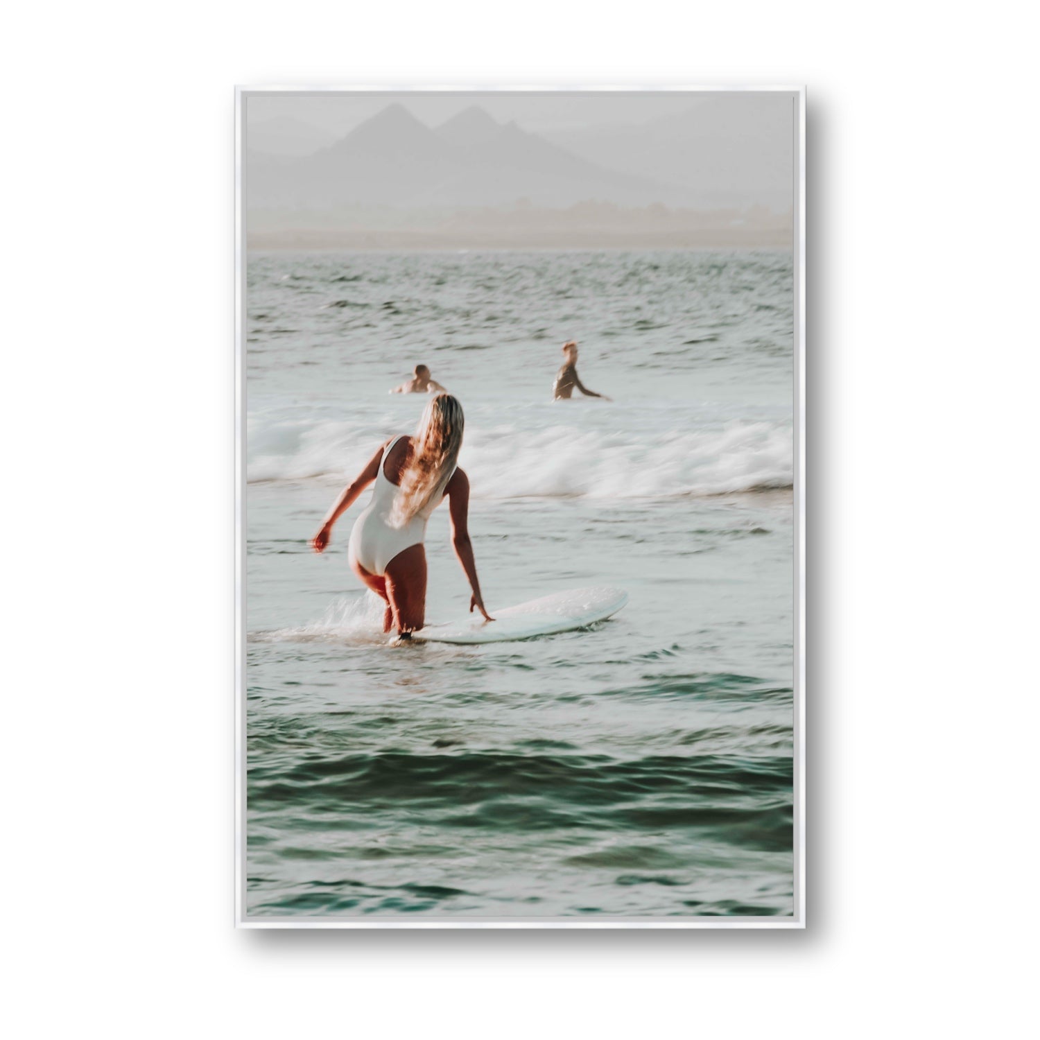 Blondie fine art print, Byron Bay, Australia, Statement, White Float Frame, Fine Art Canvas
