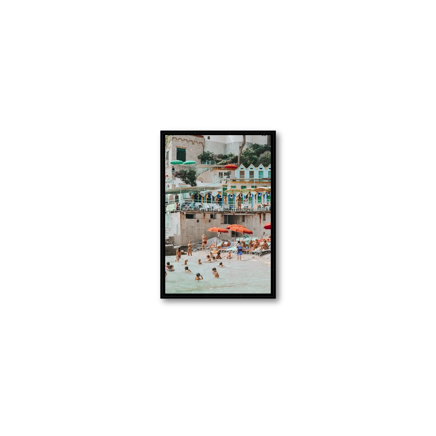 Kaleidoscope fine art print, Capri, Italy, Small, Black Float Frame, Fine Art Canvas