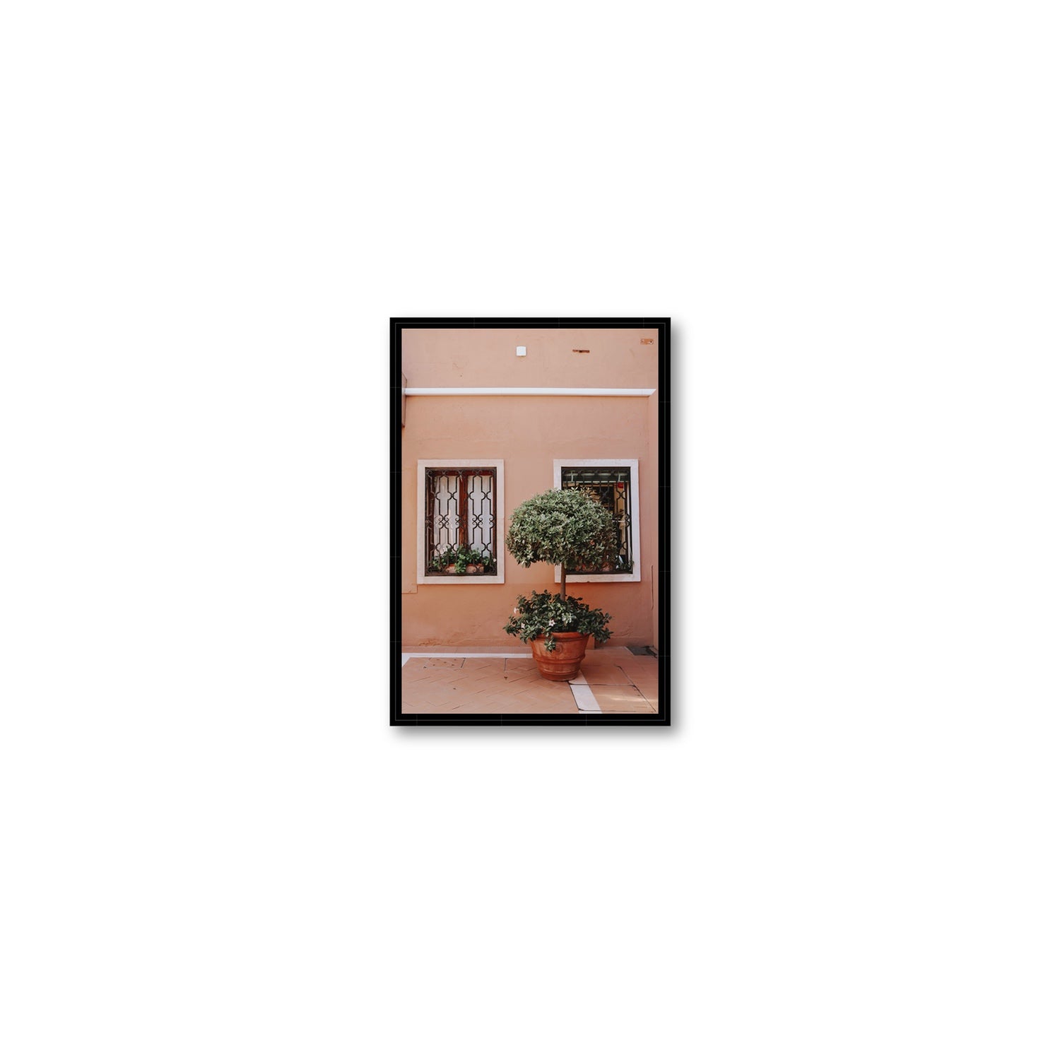 Semplicemente Bello Venice Italian wall art Small fine art canvas in black float frame