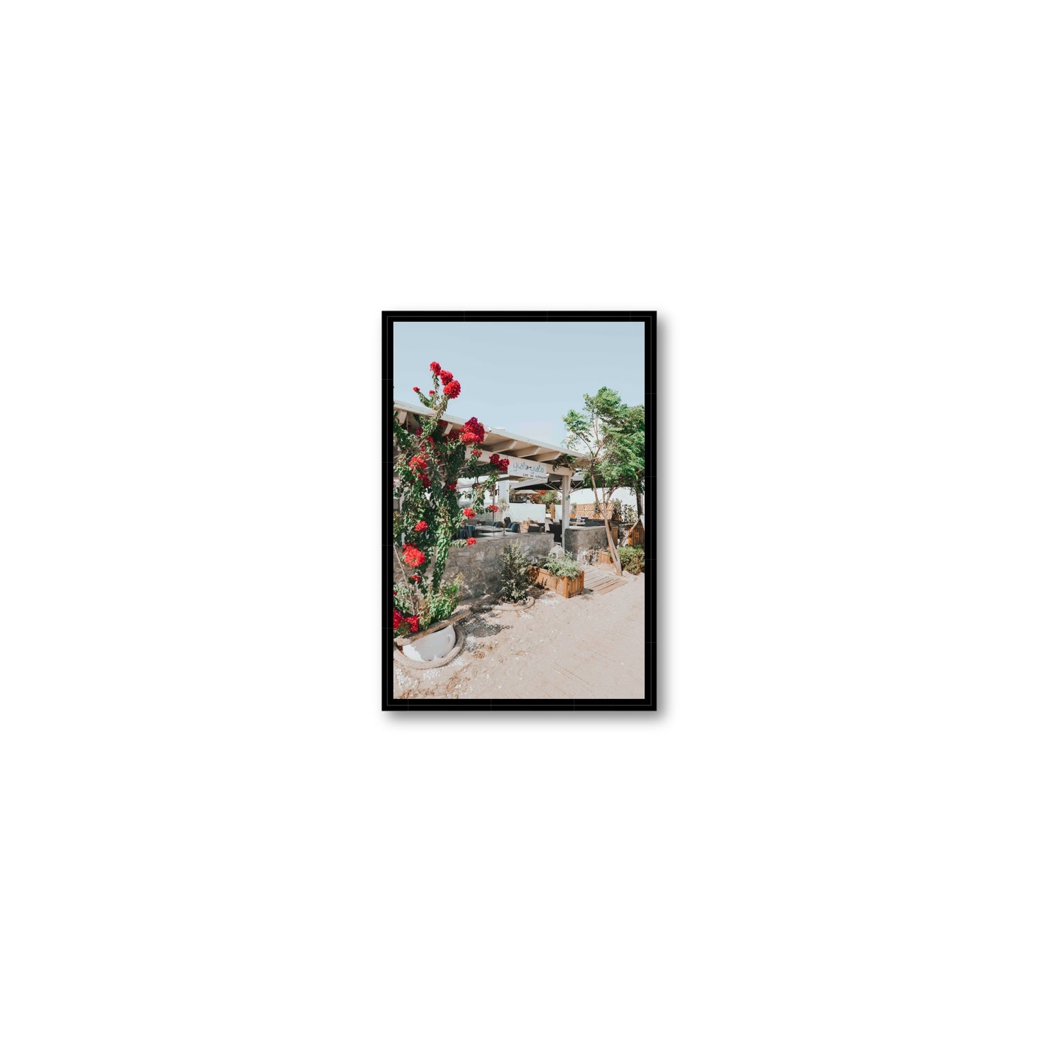 Yialo Yialo fine art print, Mykonos, Greece, Small, Black Float Frame, Fine Art Canvas