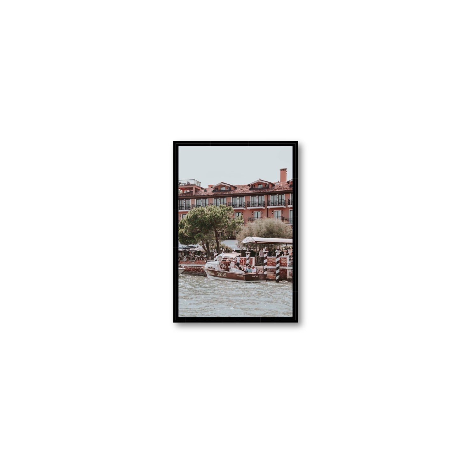 Cocai II Venice Italian wall art Small fine art canvas in black float frame