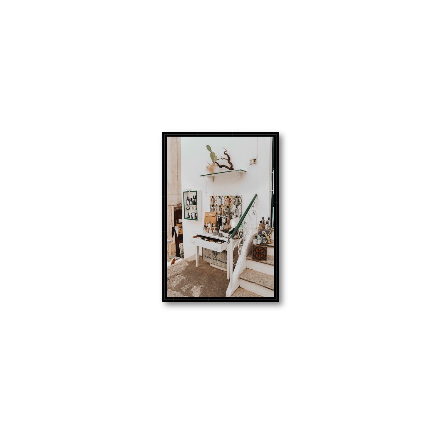 Liquid Gold fine art print, Puglia, Italy, Small, Black Float Frame, Fine Art Canvas