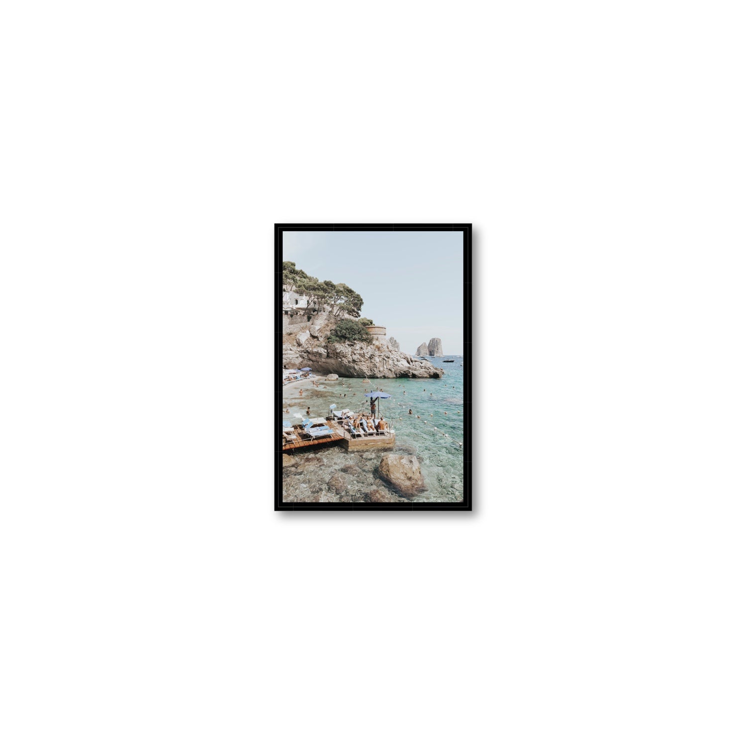 The Sweet Life fine art print, Capri, Italy, Small, Black Float Frame, Fine Art Canvas