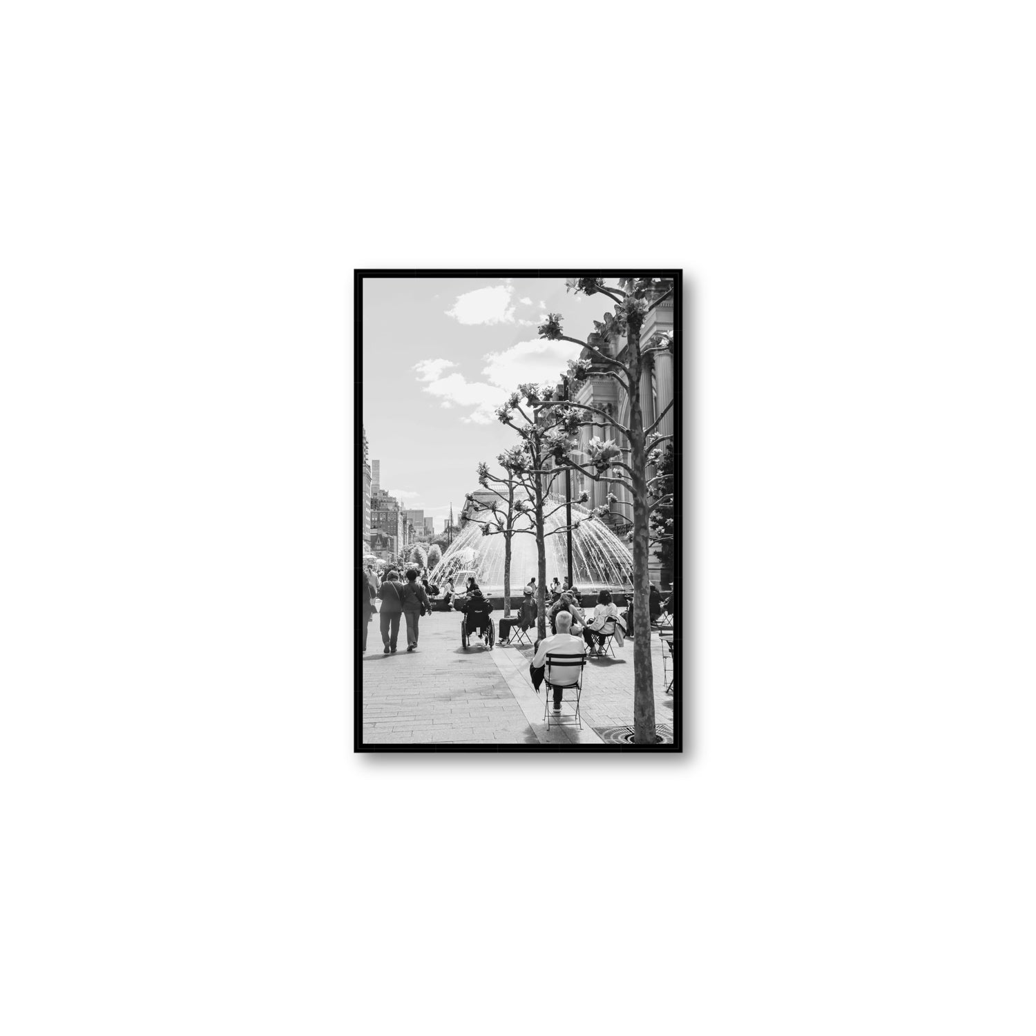 Luminary Noir New York NYC Black & White wall art Medium fine art canvas in black float frame