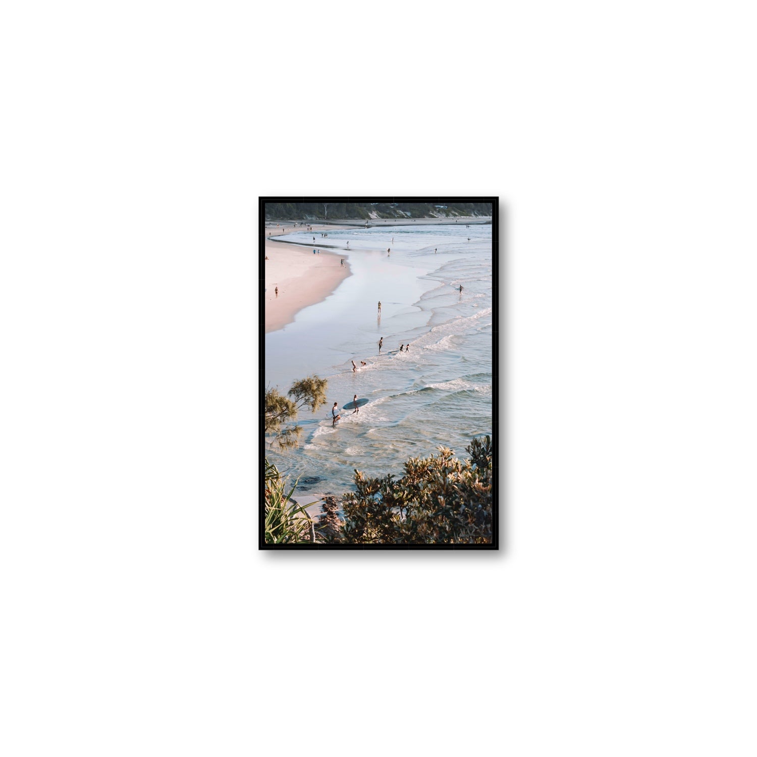 Healing Waters fine art print, Byron Bay, Australia, Medium, Black Float Frame, Fine Art Canvas