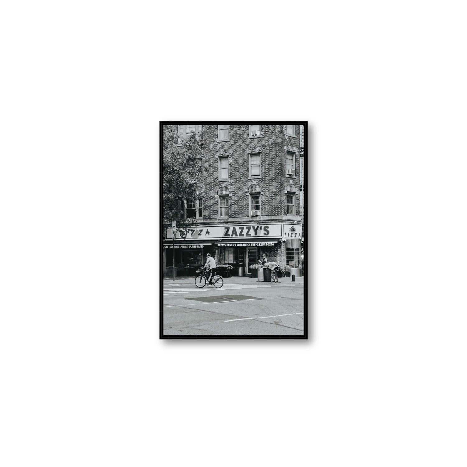 Zazzy's New York NYC Black & White wall art Medium fine art canvas in black float frame