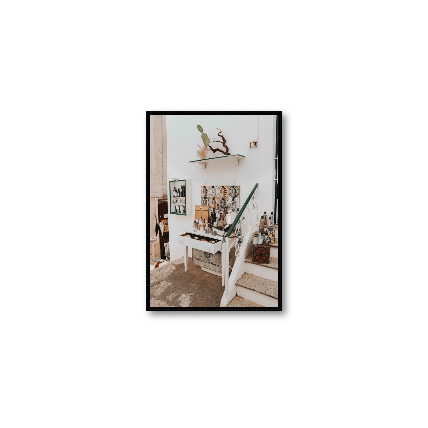 Liquid Gold fine art print, Puglia, Italy, Medium, Black Float Frame, Fine Art Canvas