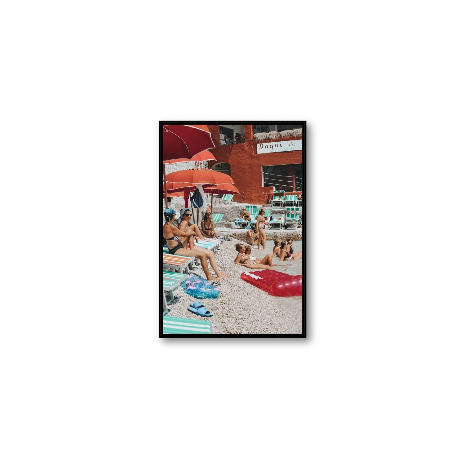 La Dolce Vita fine art print, Capri, Italy, Medium, Black Float Frame, Fine Art Canvas