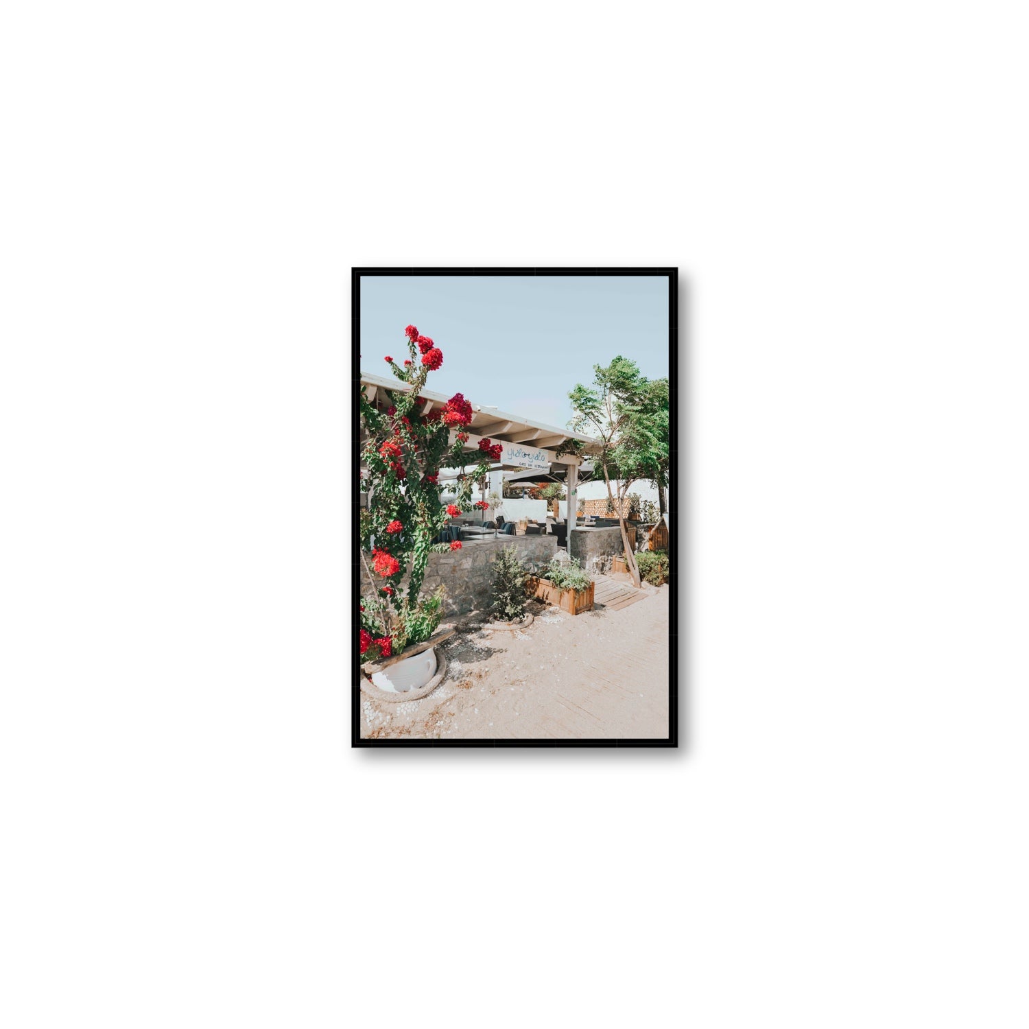 Yialo Yialo fine art print, Mykonos, Greece, Medium, Black Float Frame, Fine Art Canvas