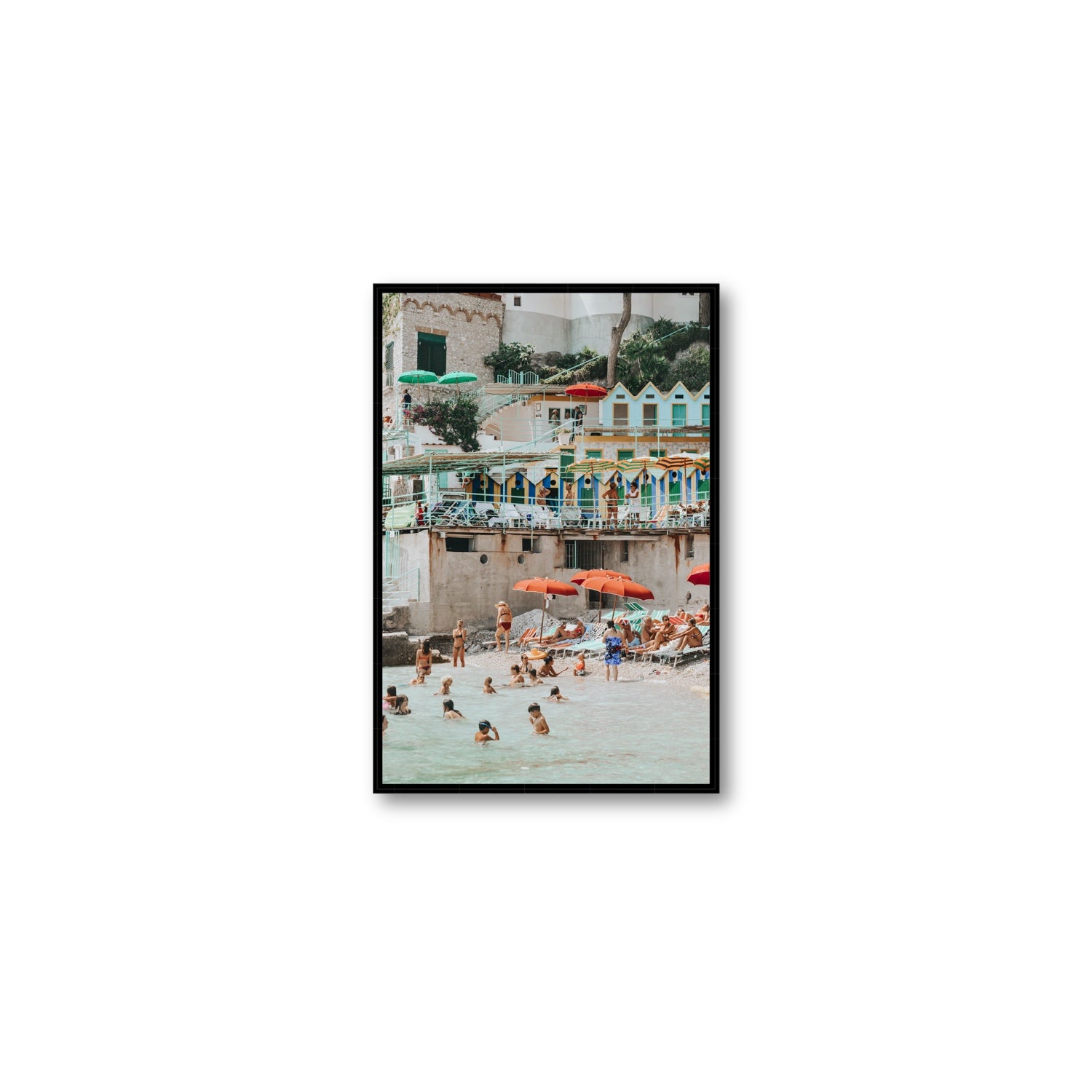 Kaleidoscope fine art print, Capri, Italy, Medium, Black Float Frame, Fine Art Canvas