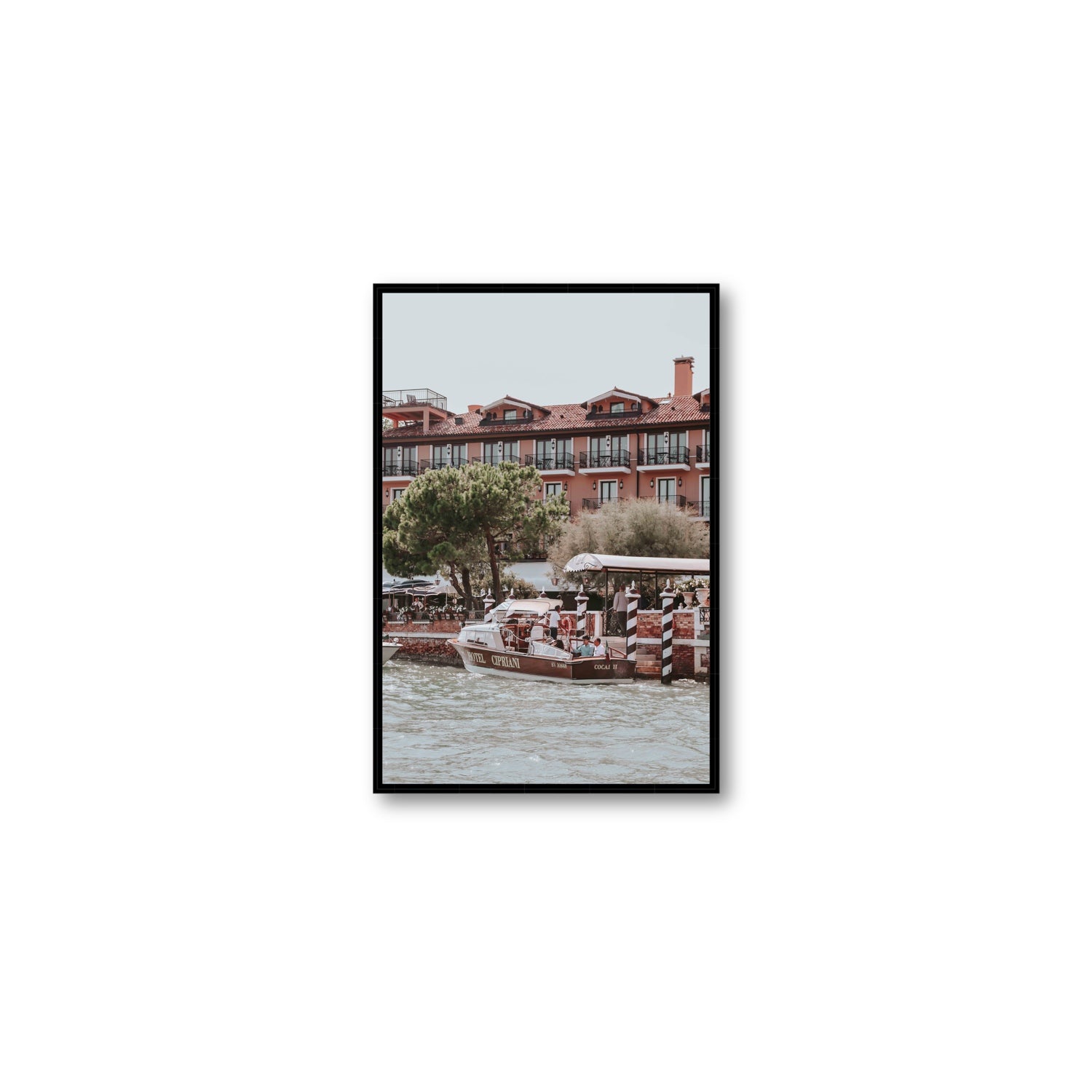 Cocai II Venice Italian wall art Medium fine art canvas in black float frame