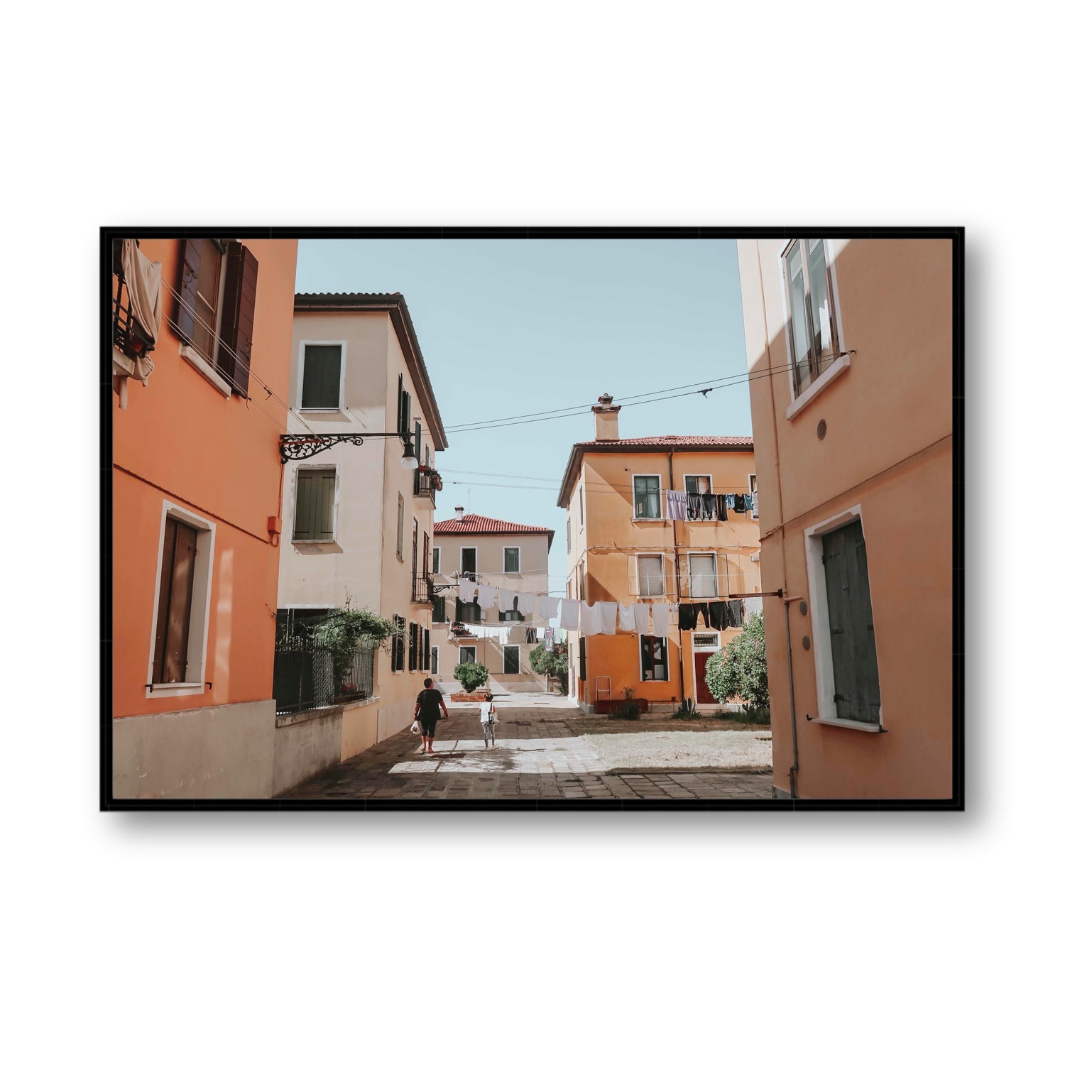 Giorgia Boscolo Venice Italian wall art Statement fine art canvas in black float frame