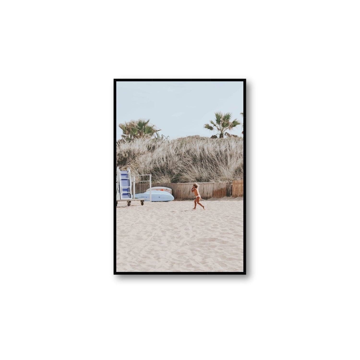 Little Explorer fine art print, Puglia, Italy, Large, Black Float Frame, Fine Art Canvas