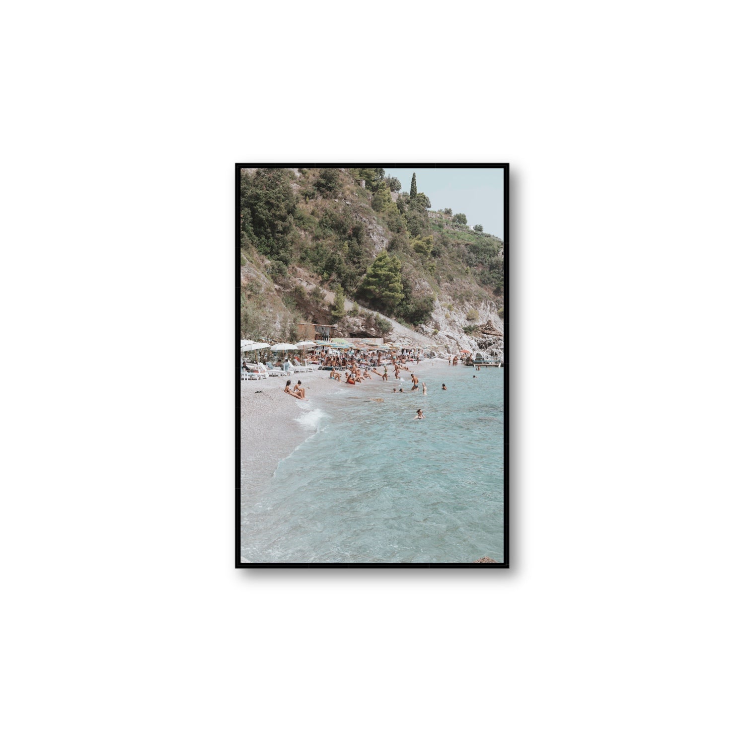 Mediterranean Magic fine art print, Amalfi, Italy, Large, Black Float Frame, Fine Art Canvas