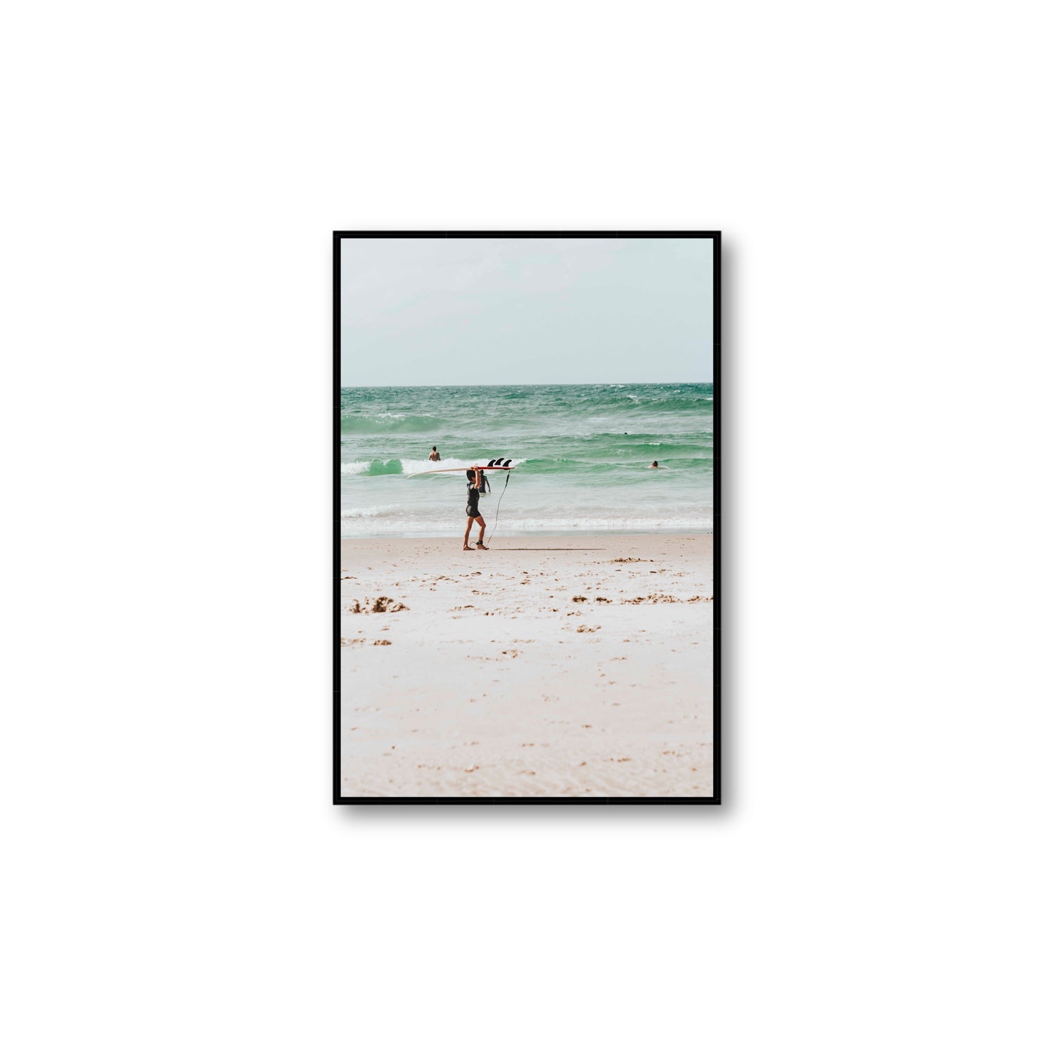 Grommet Byron Bay Surf coastal wall art Large fine art canvas in black float frame