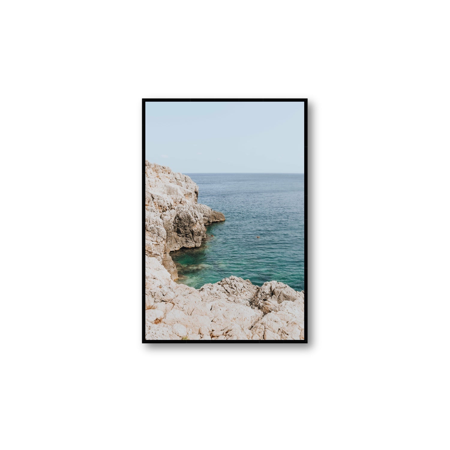 Healing Immersion Puglia Wall Mediterranean fine art print Large fine art canvas in black float frame