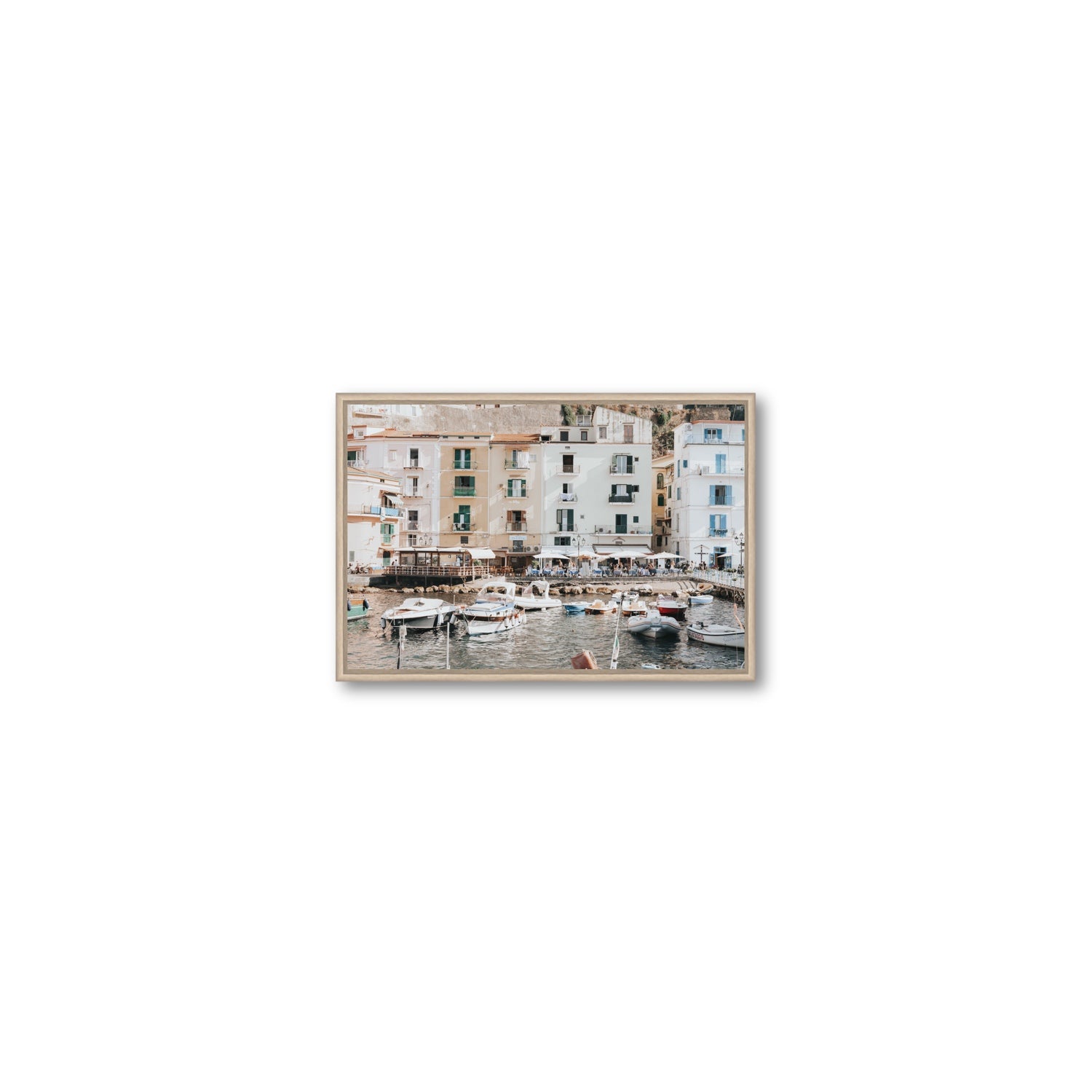 L'Insenatura fine art print, Sorrento, Italy, Small, Natural Oak Float Frame, Fine Art Canvas