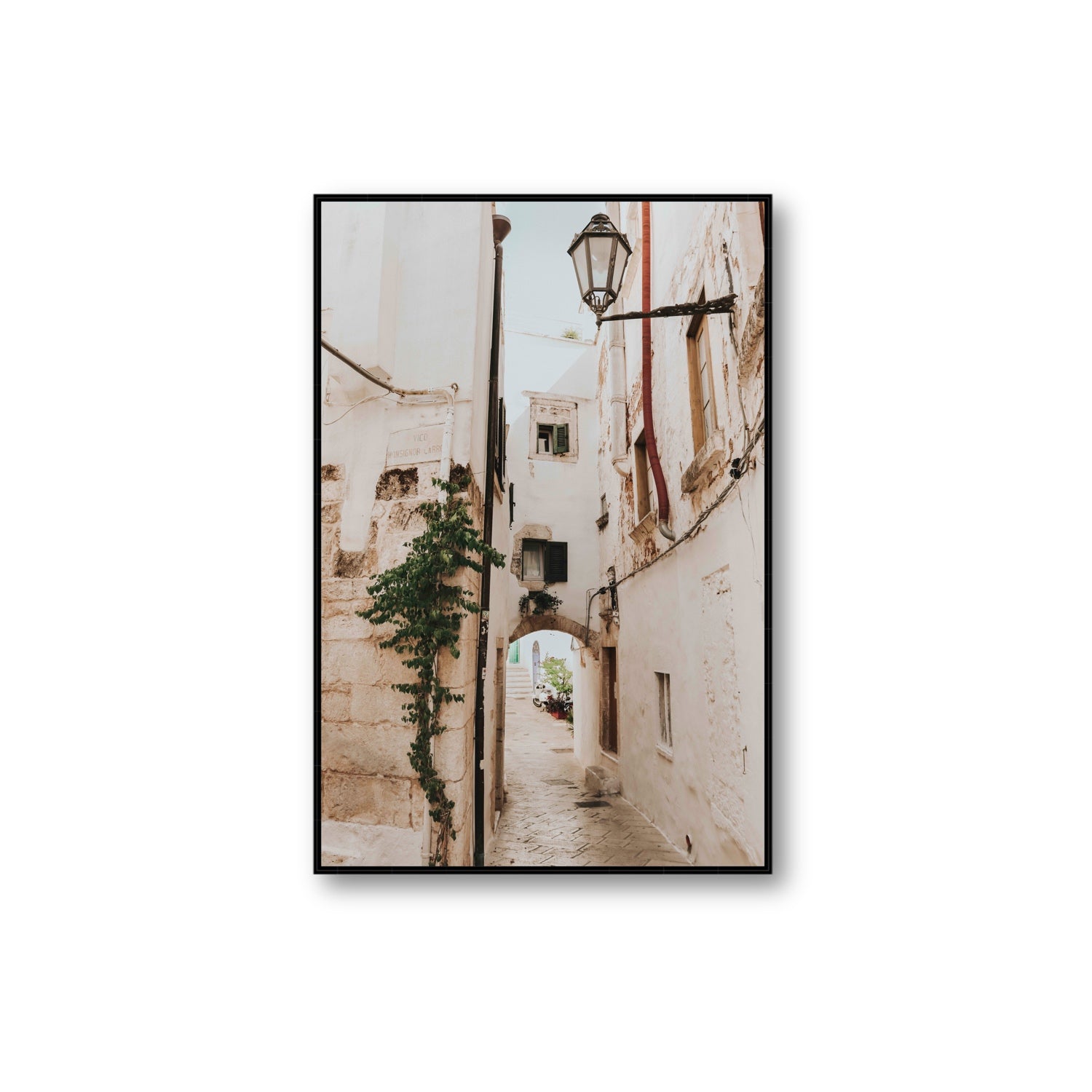 Labyrinth Lanes fine art print, Puglia, Italy, Extra Large, Black Float Frame, Fine Art Canvas