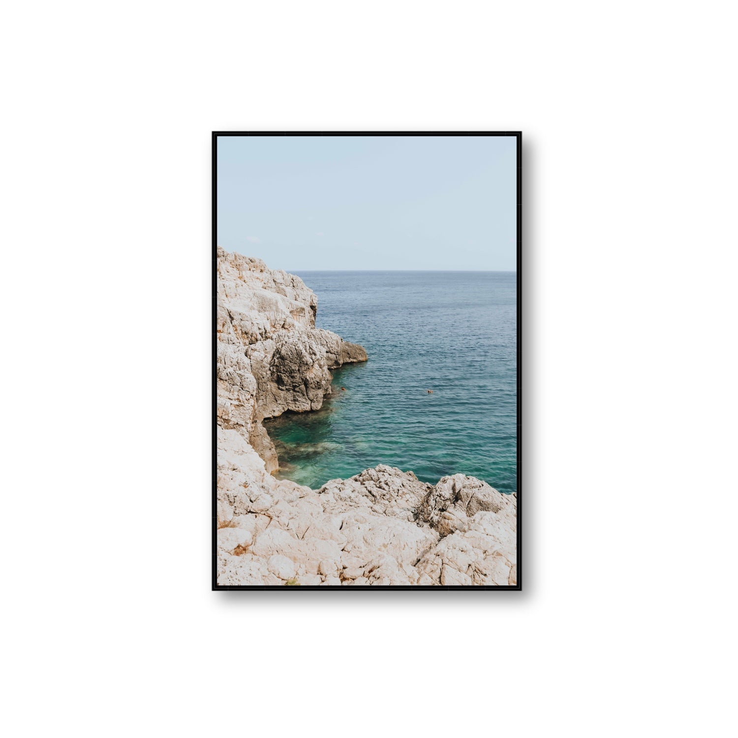 Healing Immersion Puglia Wall Mediterranean fine art print Extra Large fine art canvas in black float frame